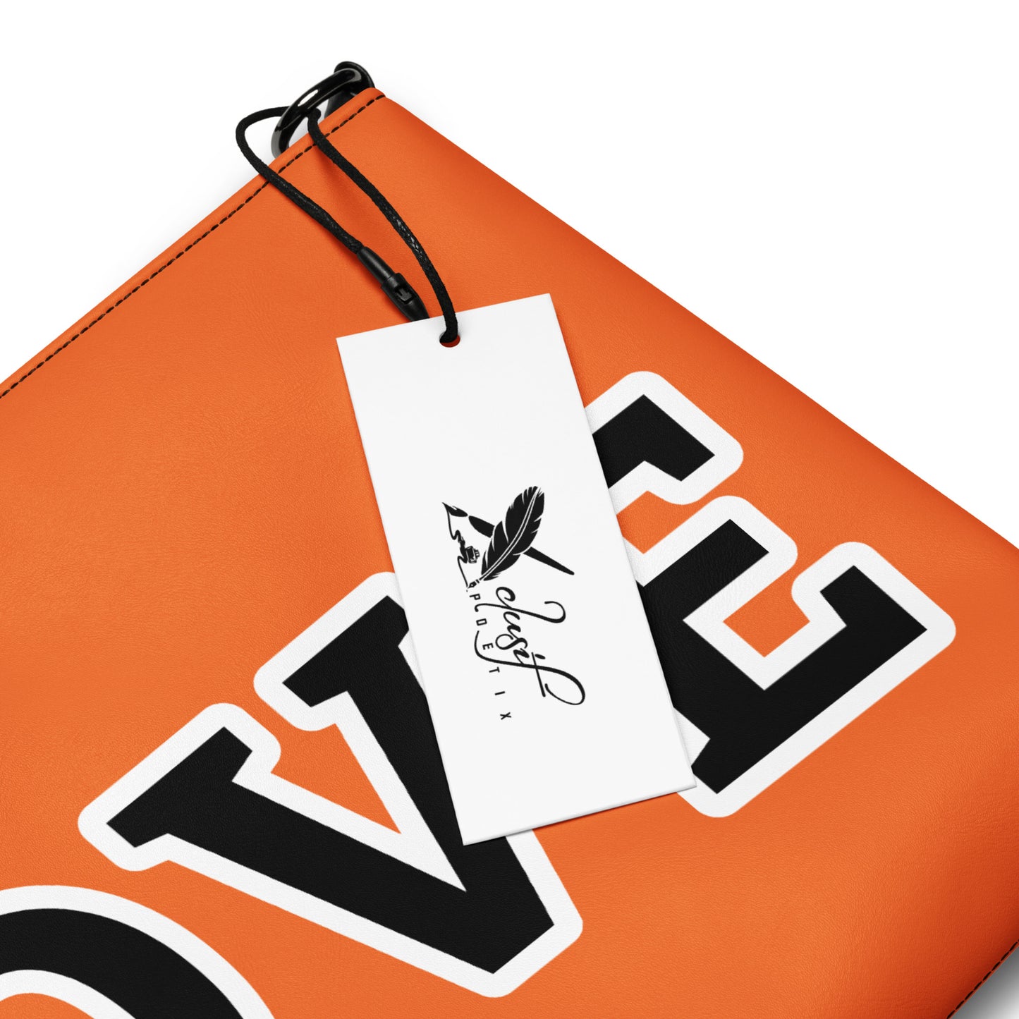 LOVE BY XCLUSIF POETIX ORANGE & BLACK Crossbody bag