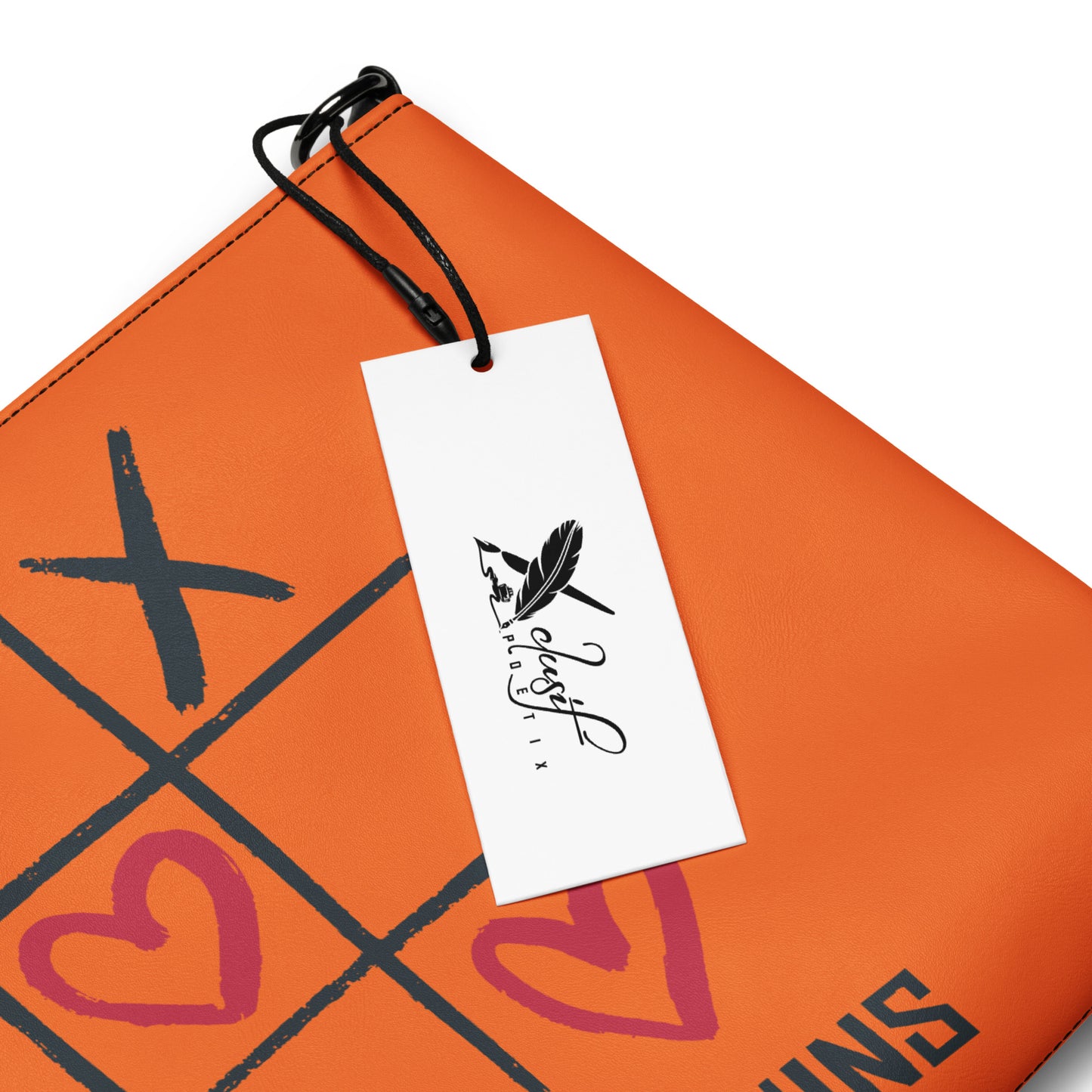 "LOVE ALWAYS WINS" BY XCLUSIF POETIX ORANGE Crossbody bag