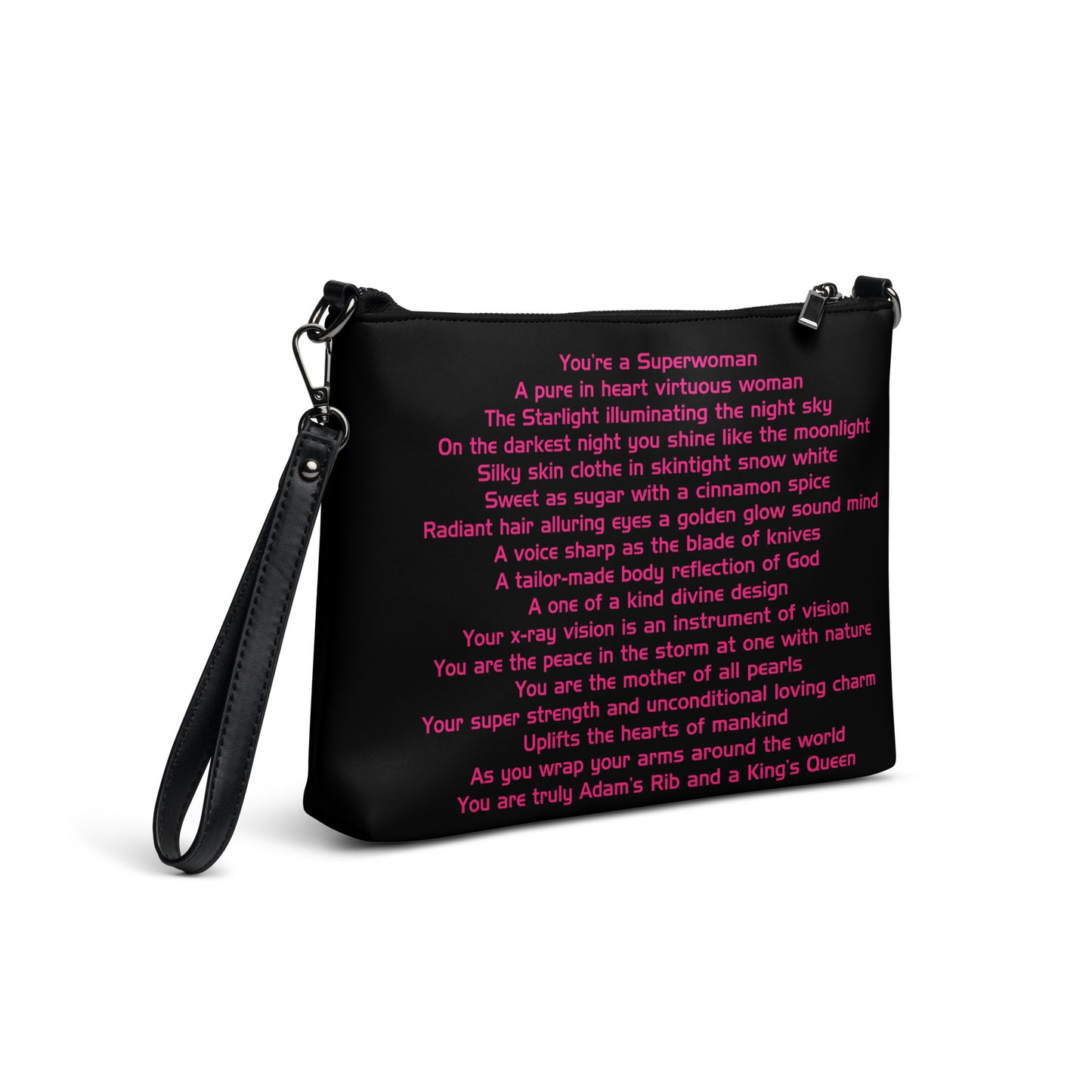 SUPERWOMAN BY XCLUSIF POETIX BLACK & PINK Crossbody bag