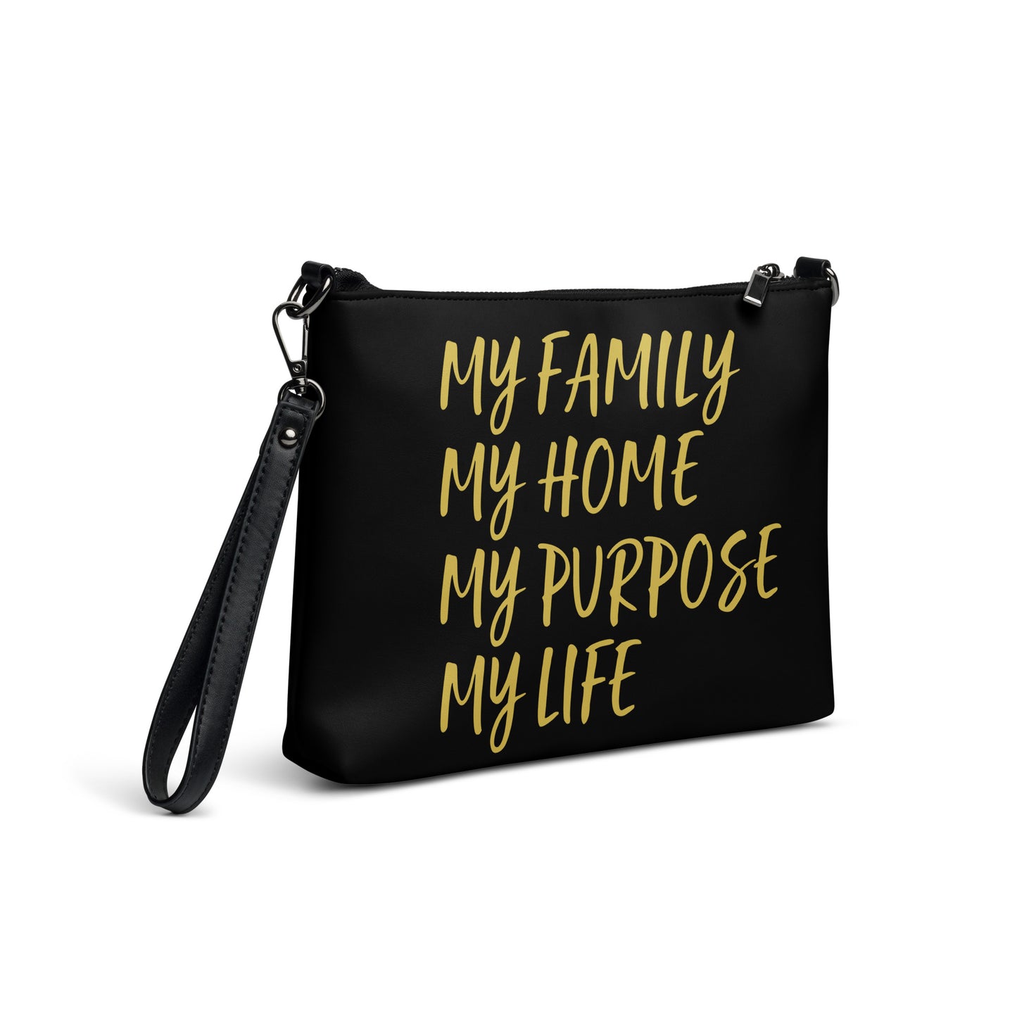 BLESSED BY XCLUSIF POETIX BLACK & GOLD Crossbody bag