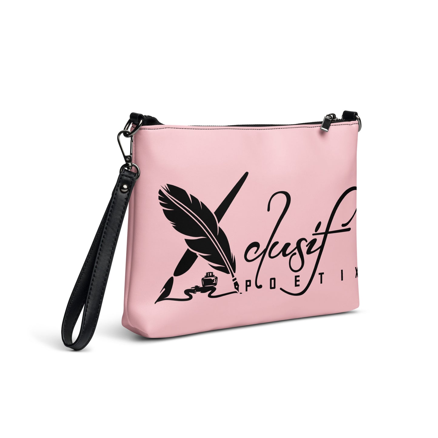 "LOVE ALWAYS WINS" BY XCLUSIF POETIX PINK Crossbody bag