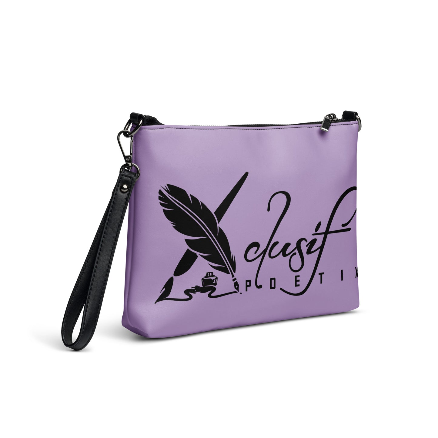 "LOVE ALWAYS WINS" BY XCLUSIF POETIX LIGHT PURPLE Crossbody bag