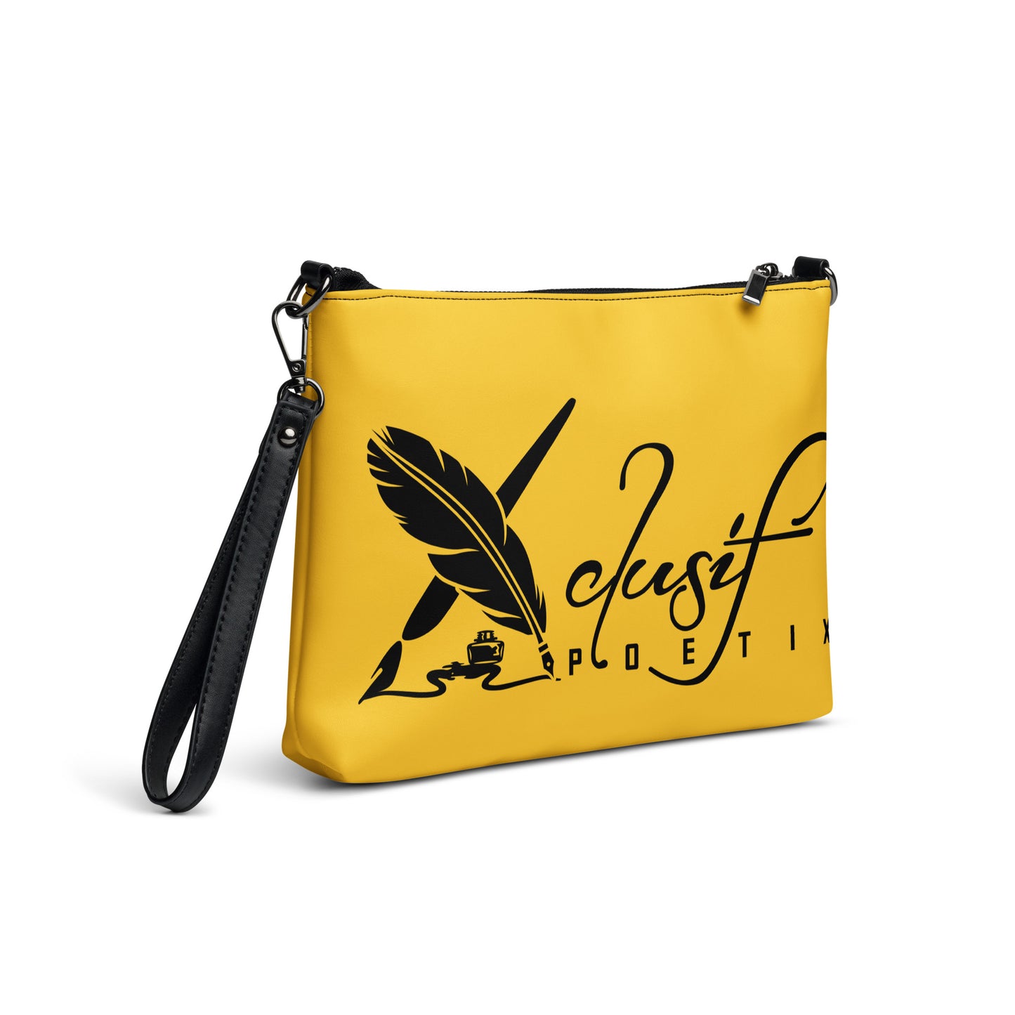 "LOVE ALWAYS WINS" BY XCLUSIF POETIX YELLOW Crossbody bag