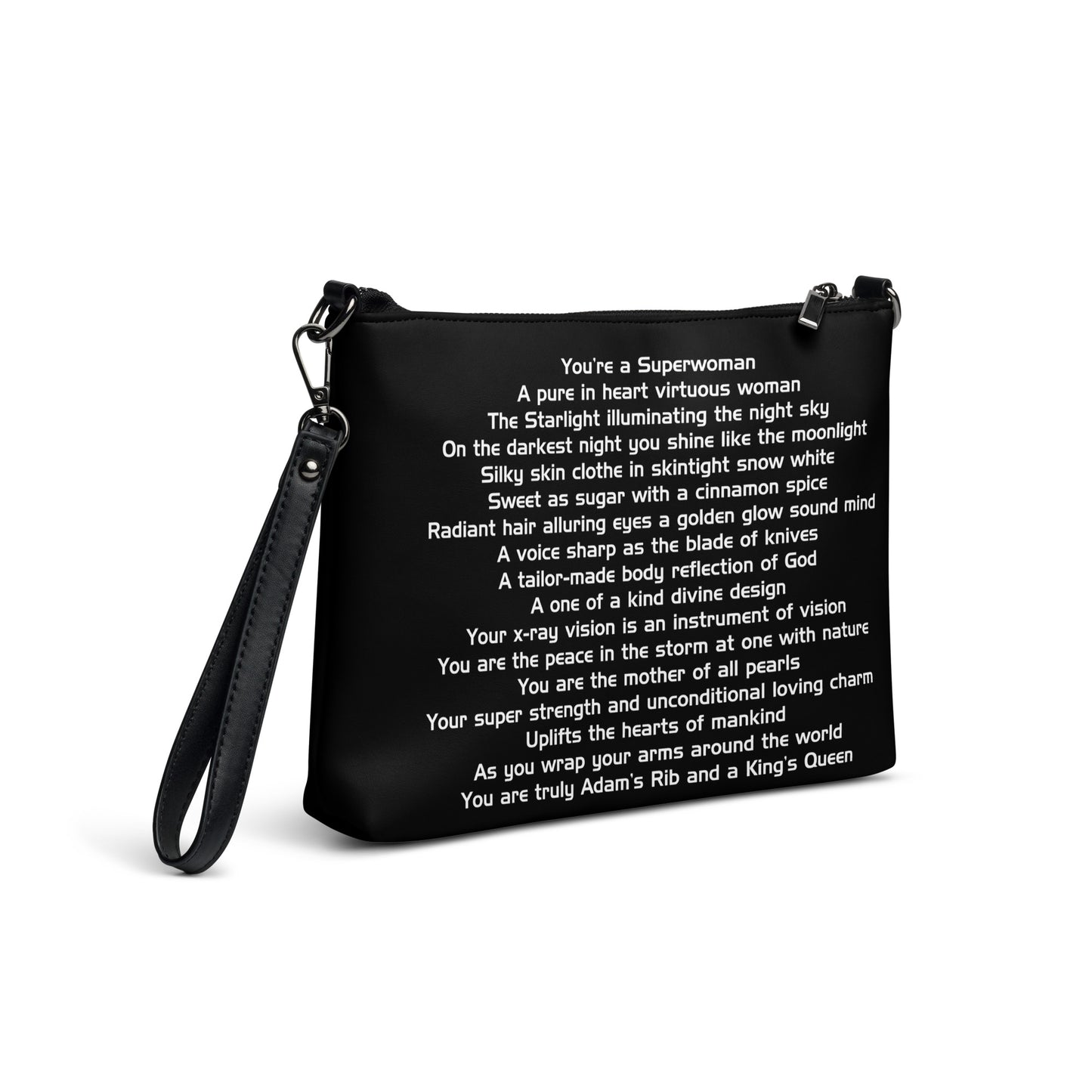 SUPERWOMAN BY XCLUSIF POETIX BLACK & WHITE Crossbody bag