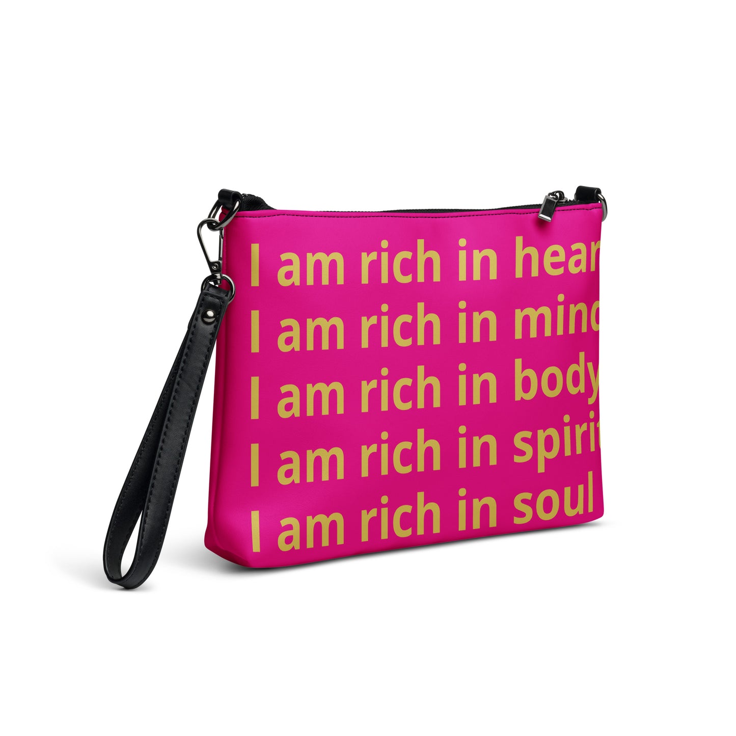 RICH BY XCLUSIF POETIX HOT PINK & GOLD Crossbody bag