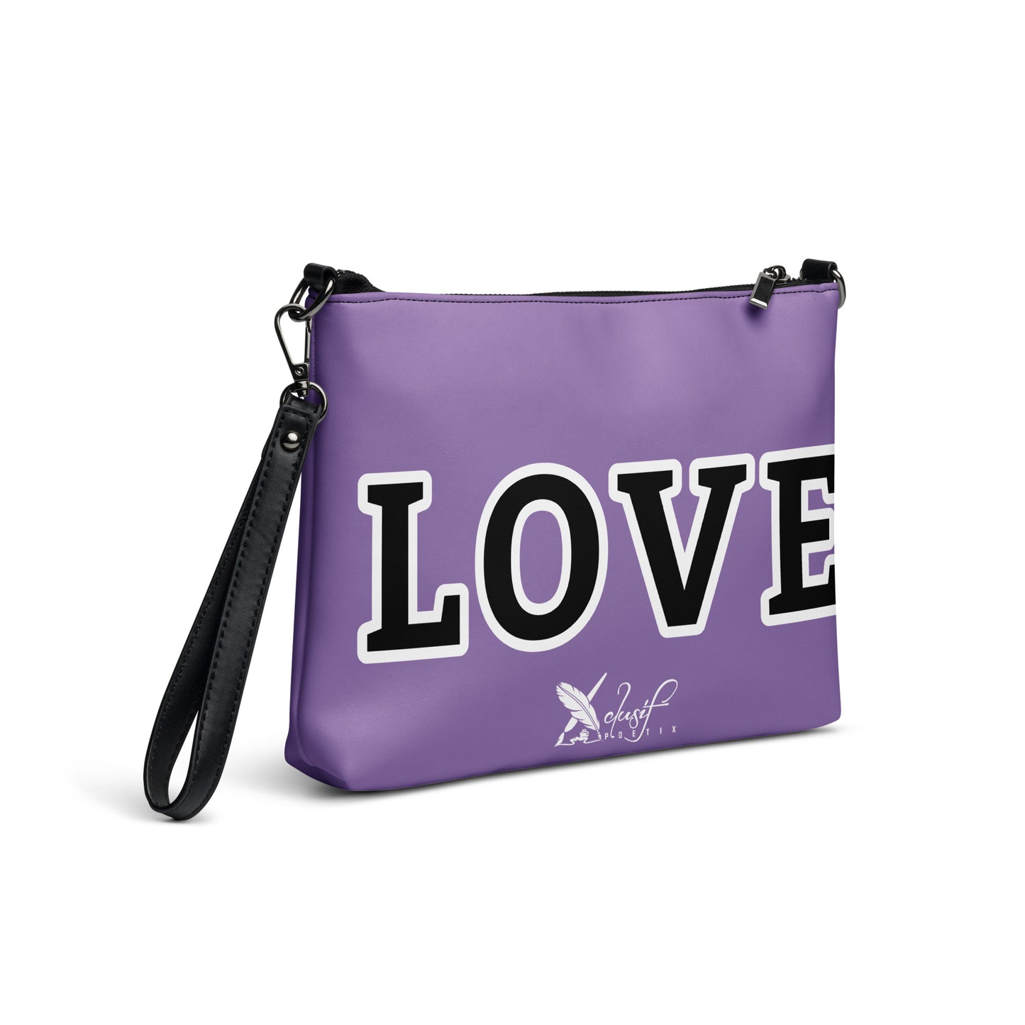 LOVE BY XCLUSIF POETIX PURPLE & BLACK Crossbody bag