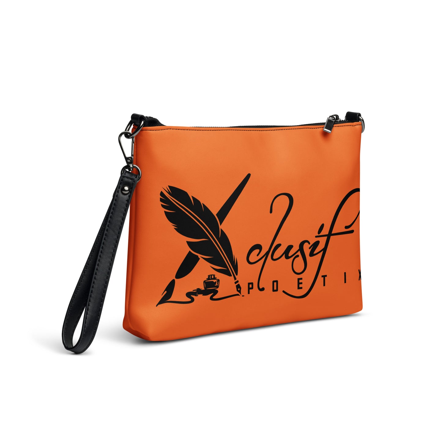 "LOVE ALWAYS WINS" BY XCLUSIF POETIX ORANGE Crossbody bag