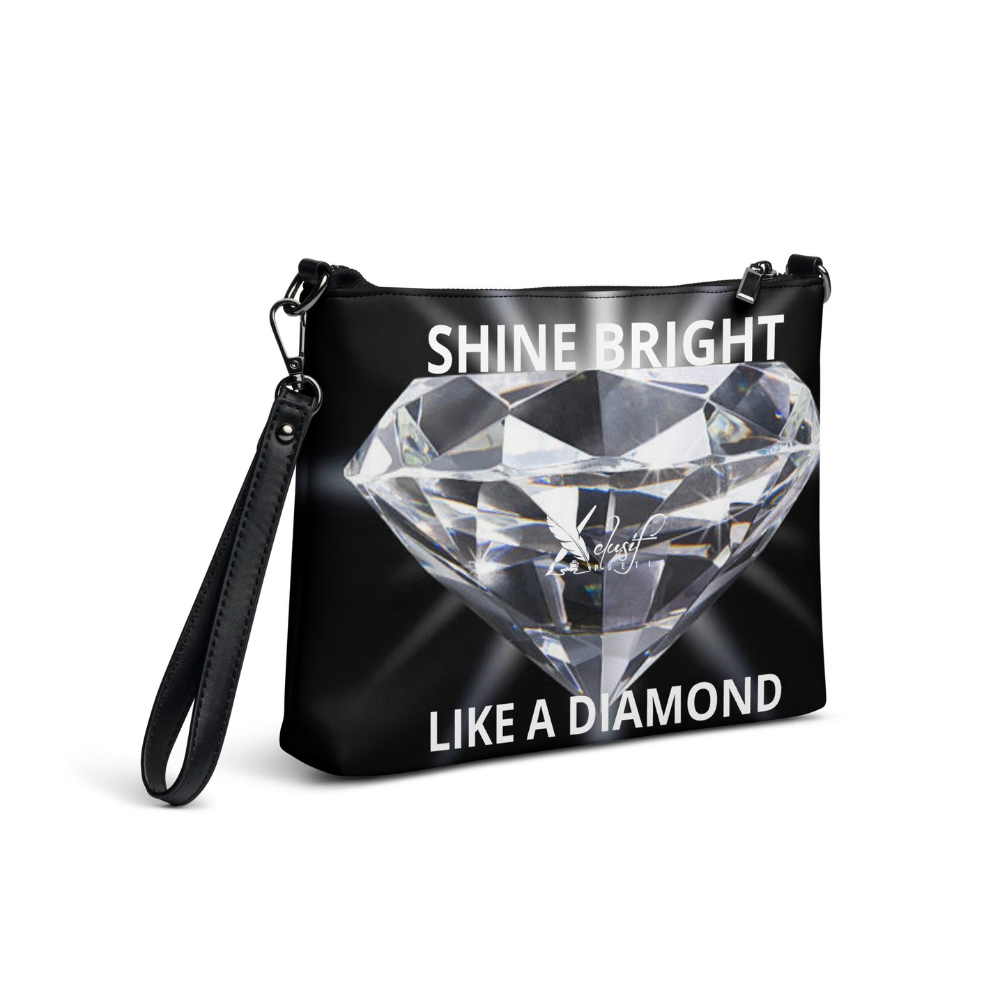 "SHINE BRIGHT LIKE A DIAMOND" BY XCLUSIF POETIX Crossbody bag