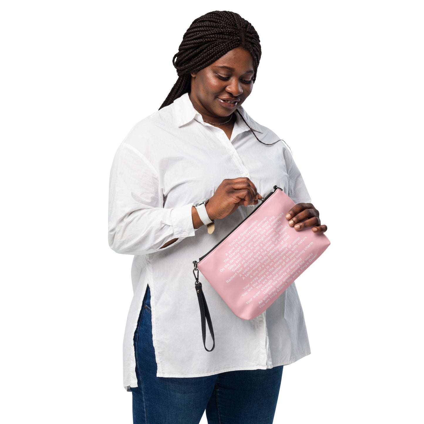 SUPERWOMAN BY XCLUSIF POETIX PINK & WHITE Crossbody bag