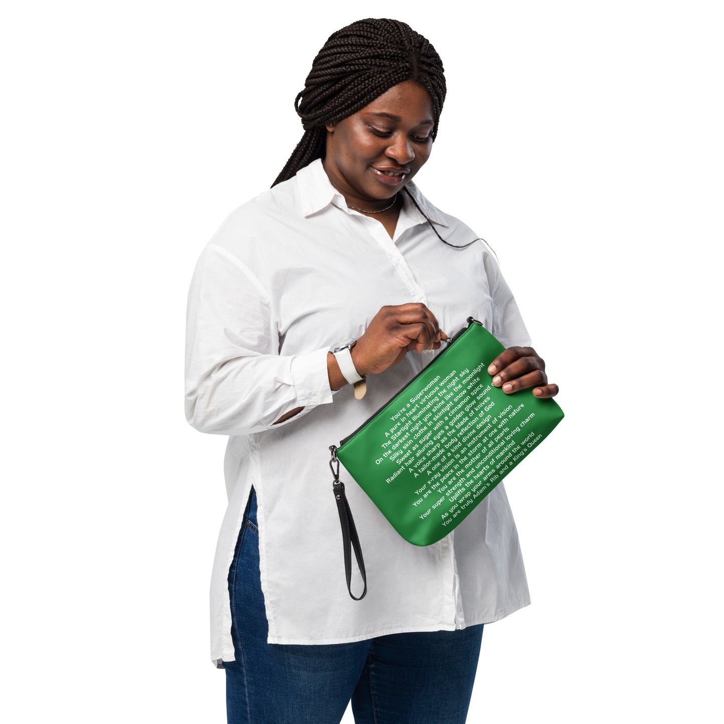 SUPERWOMAN BY XCLUSIF POETIX GREEN & WHITE Crossbody bag