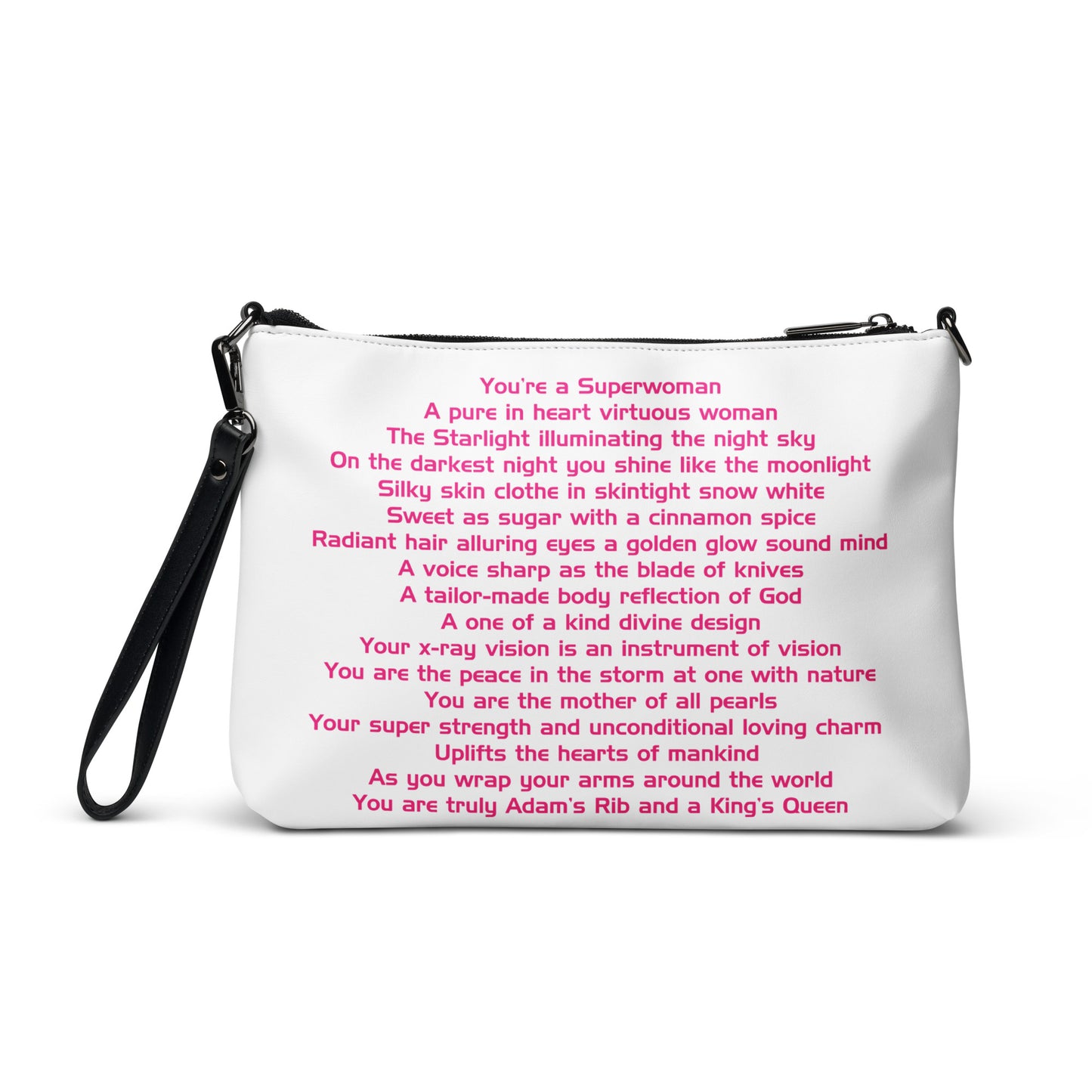 SUPERWOMAN BY XCLUSIF POETIX WHITE & PINK Crossbody bag