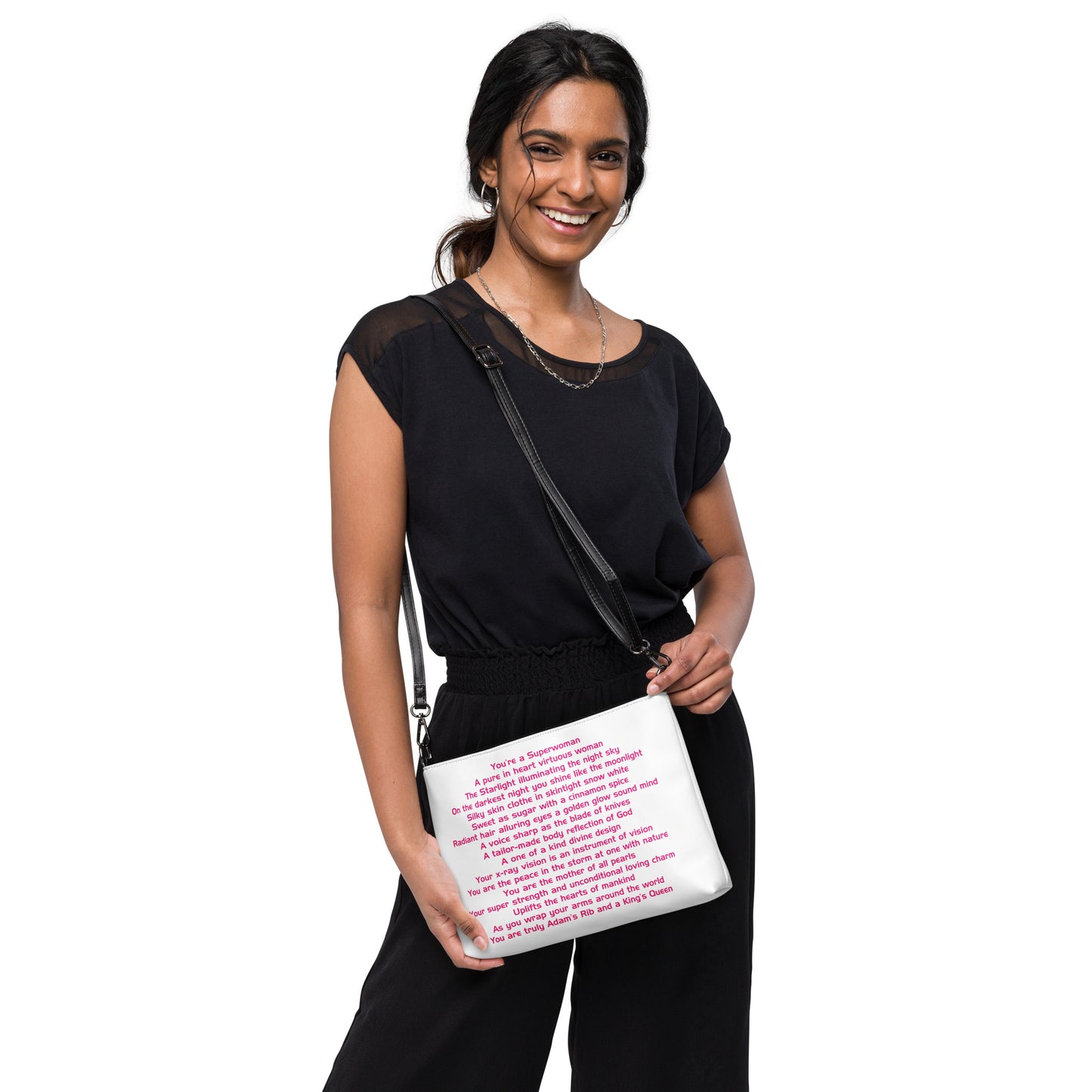 SUPERWOMAN BY XCLUSIF POETIX WHITE & PINK Crossbody bag