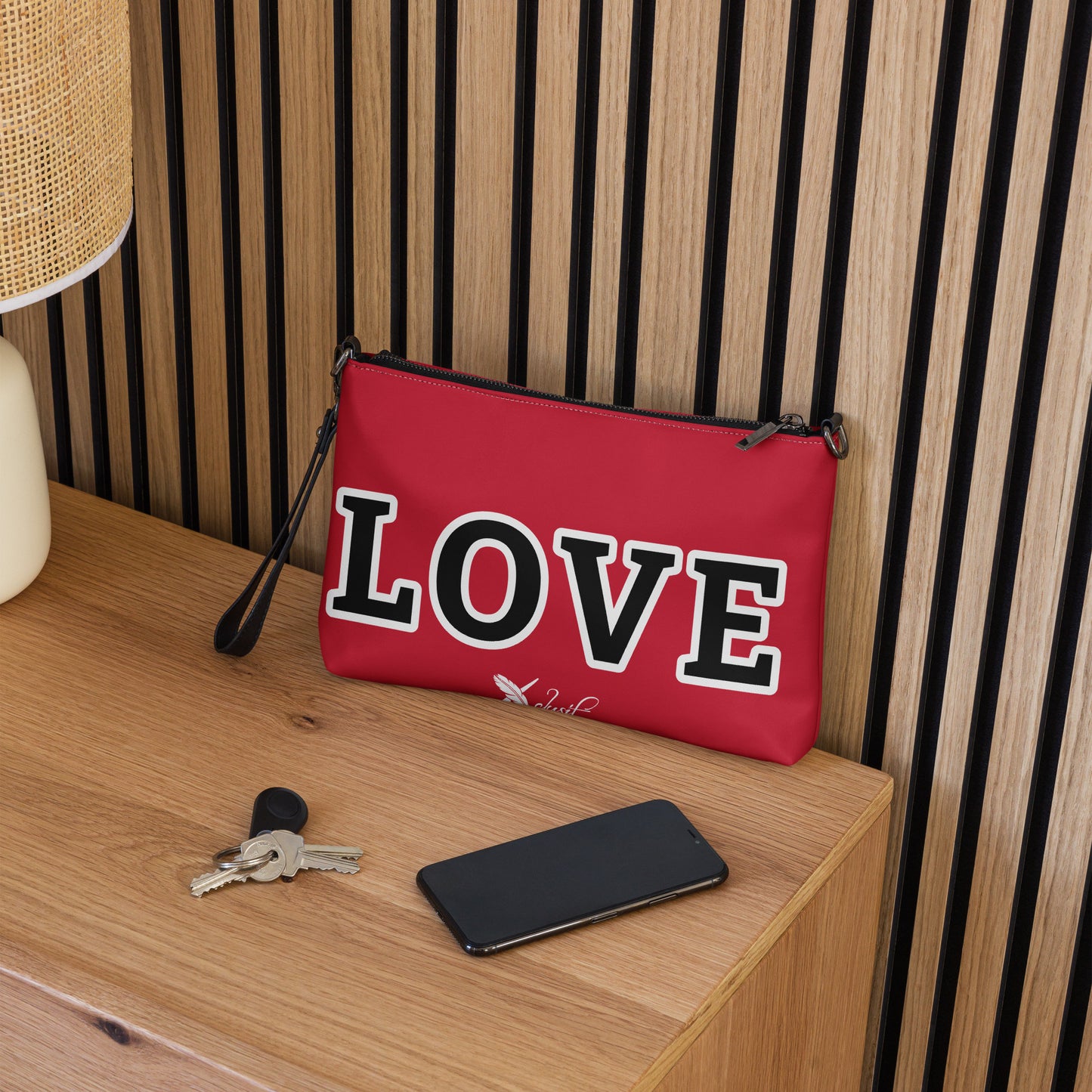 LOVE BY XCLUSIF POETIX RED & BLACK Crossbody bag