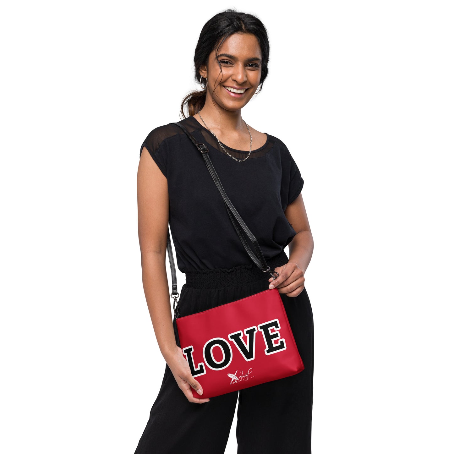 LOVE BY XCLUSIF POETIX RED & BLACK Crossbody bag