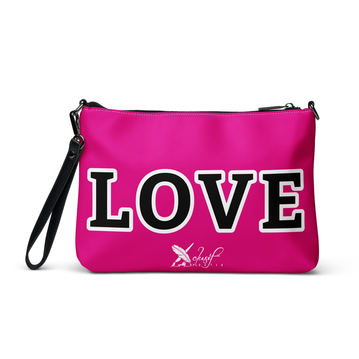 LOVE BY XCLUSIF POETIX HOT PINK & BLACK Crossbody bag