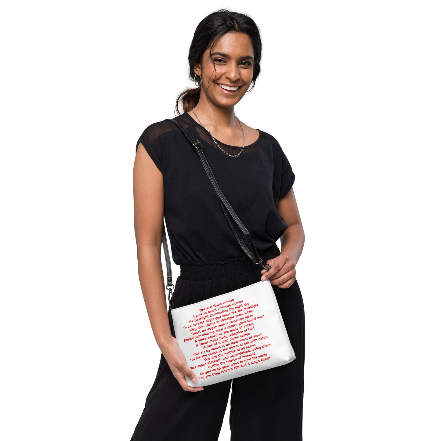 SUPERWOMAN BY XCLUSIF POETIX WHITE & RED Crossbody bag