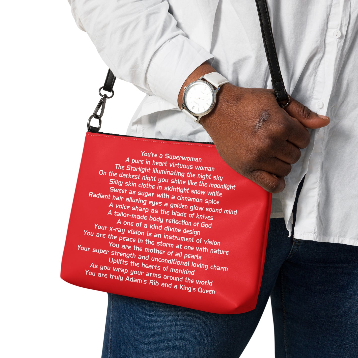 SUPERWOMAN BY XCLUSIF POETIX RED & WHITE Crossbody bag