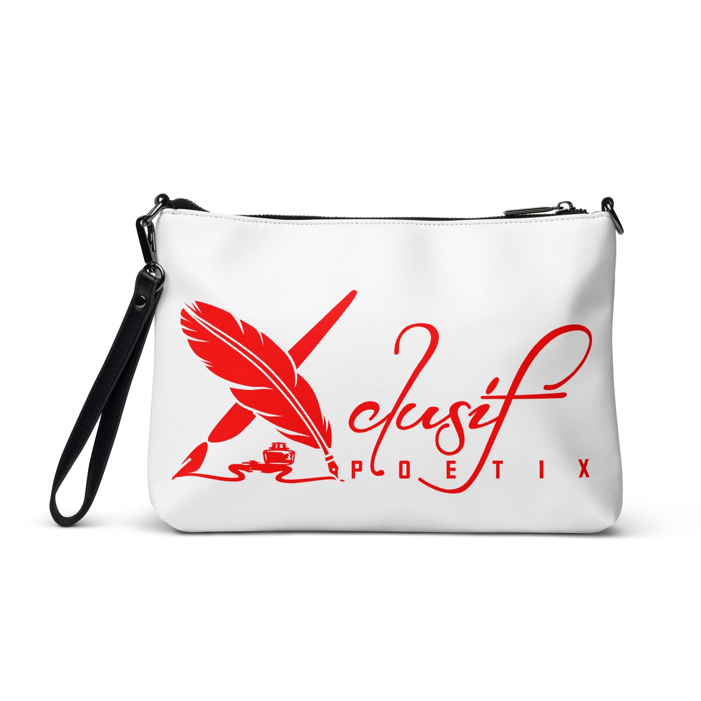 "LOVE ALWAYS WINS" BY XCLUSIF POETIX WHITE Crossbody bag