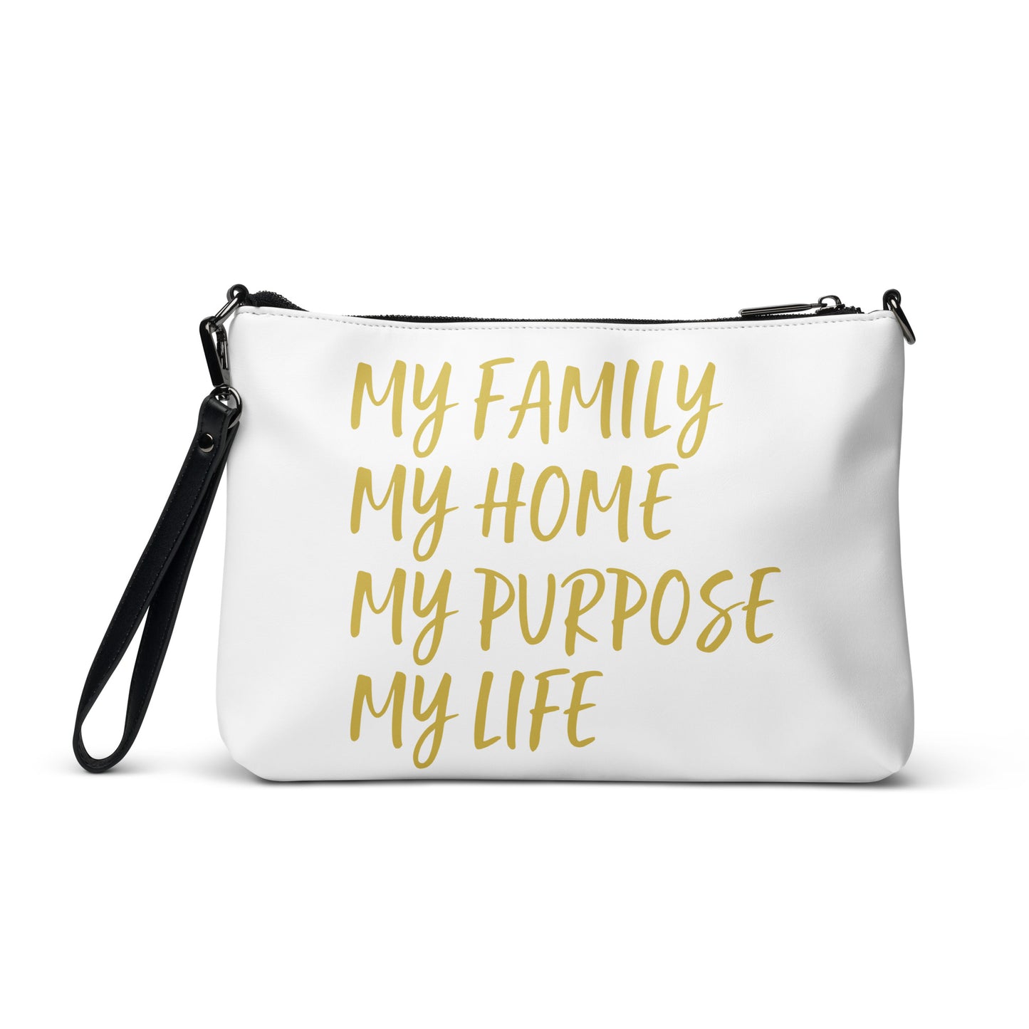 BLESSED BY XCLUSIF POETIX WHITE & GOLD Crossbody bag