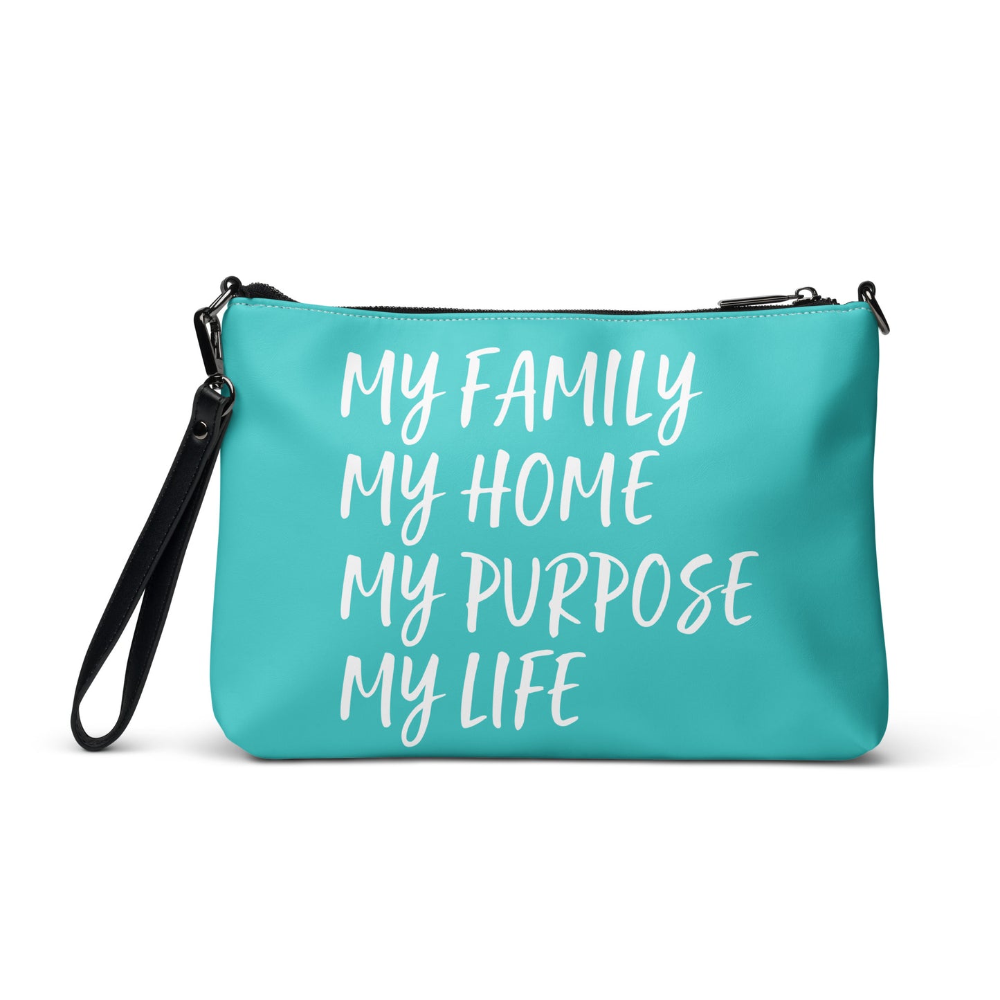 BLESSED BY XCLUSIF POETIX TURQUOISE & WHITE Crossbody bag