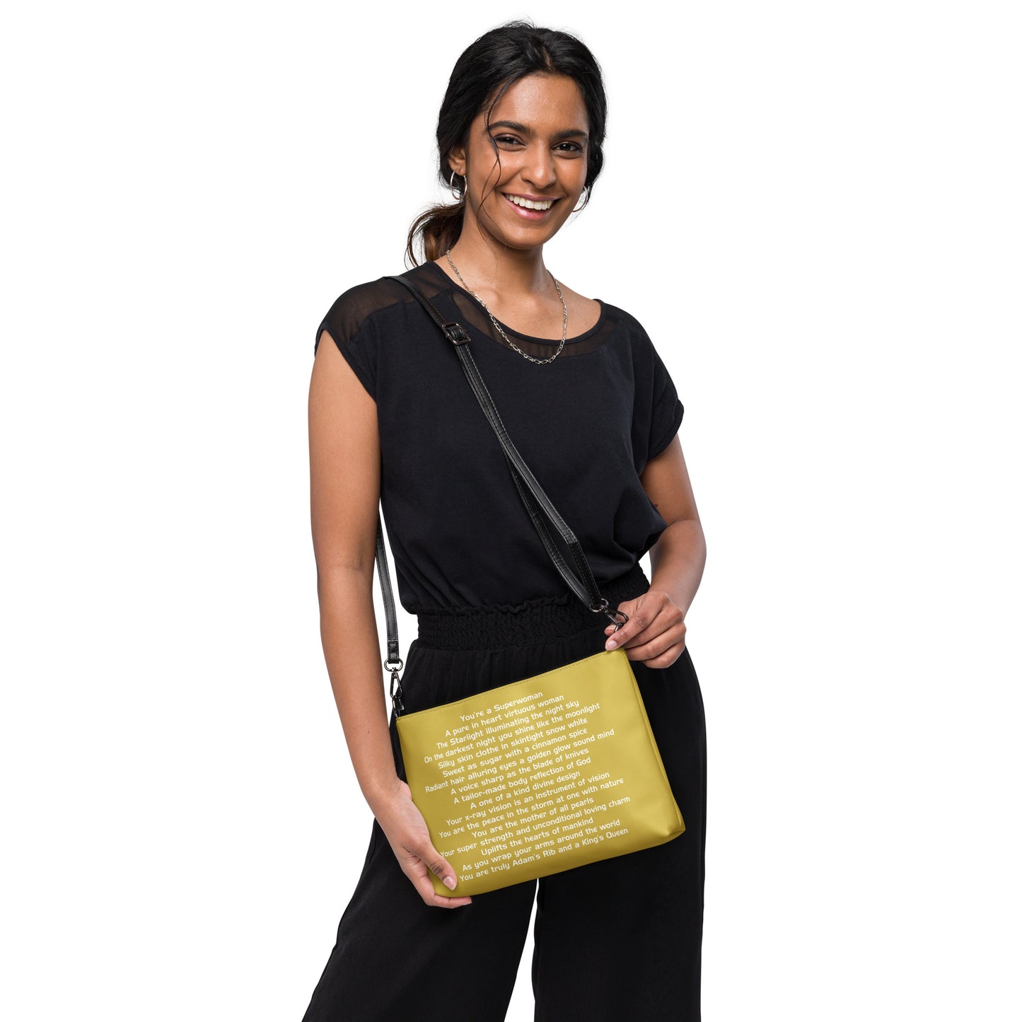 SUPERWOMAN BY XCLUSIF POETIX GOLD & WHITE Crossbody bag