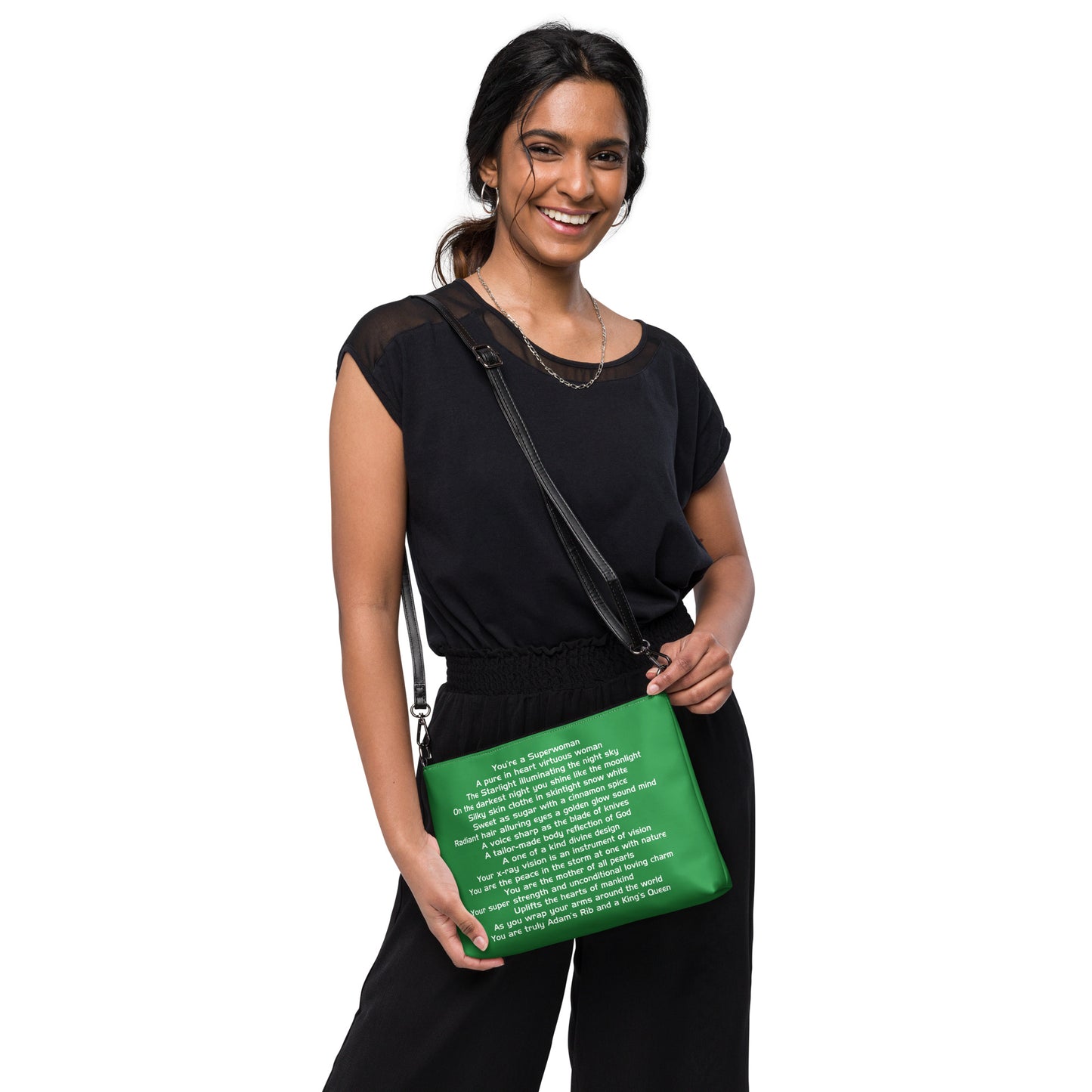 SUPERWOMAN BY XCLUSIF POETIX GREEN & WHITE Crossbody bag