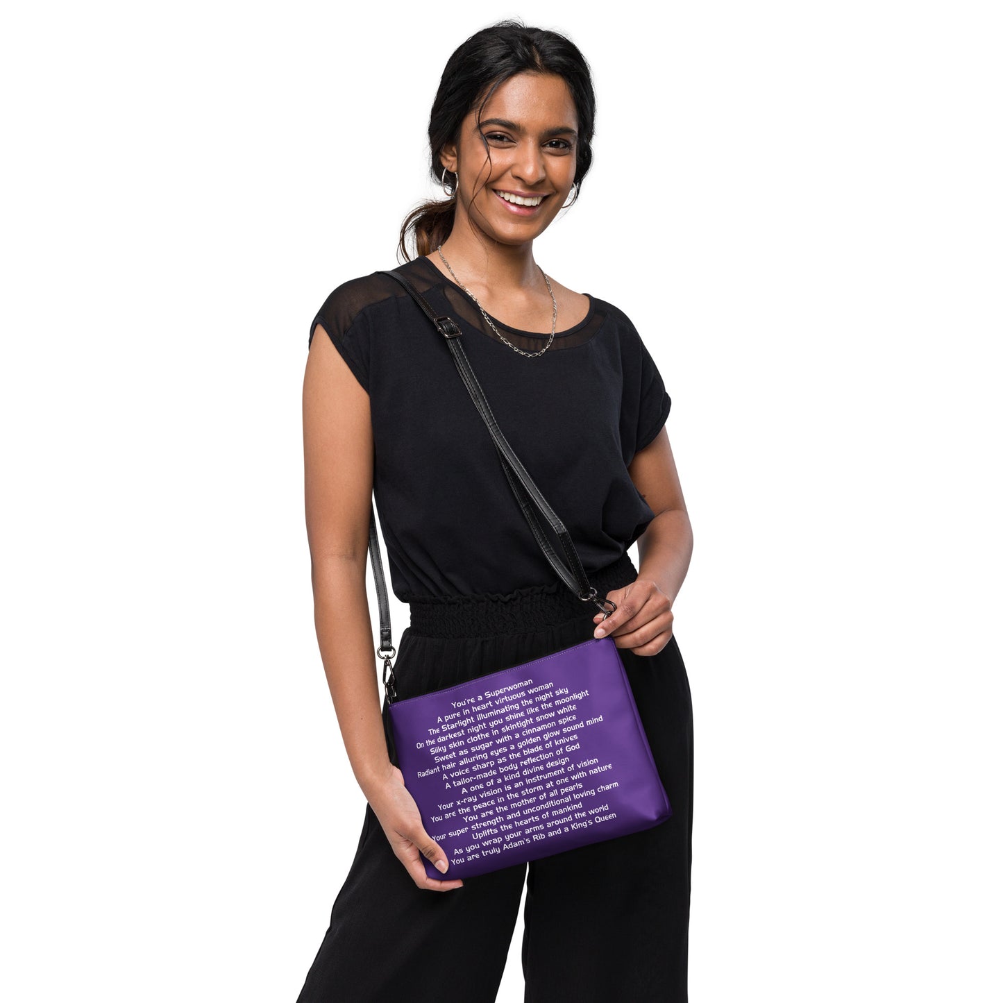 SUPERWOMAN BY XCLUSIF POETIX PURPLE & WHITE Crossbody bag