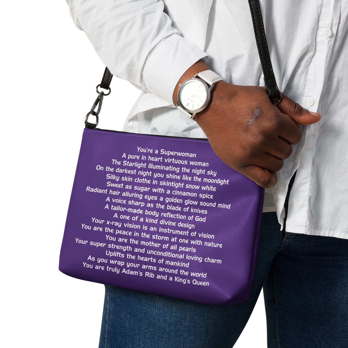 SUPERWOMAN BY XCLUSIF POETIX PURPLE & WHITE Crossbody bag