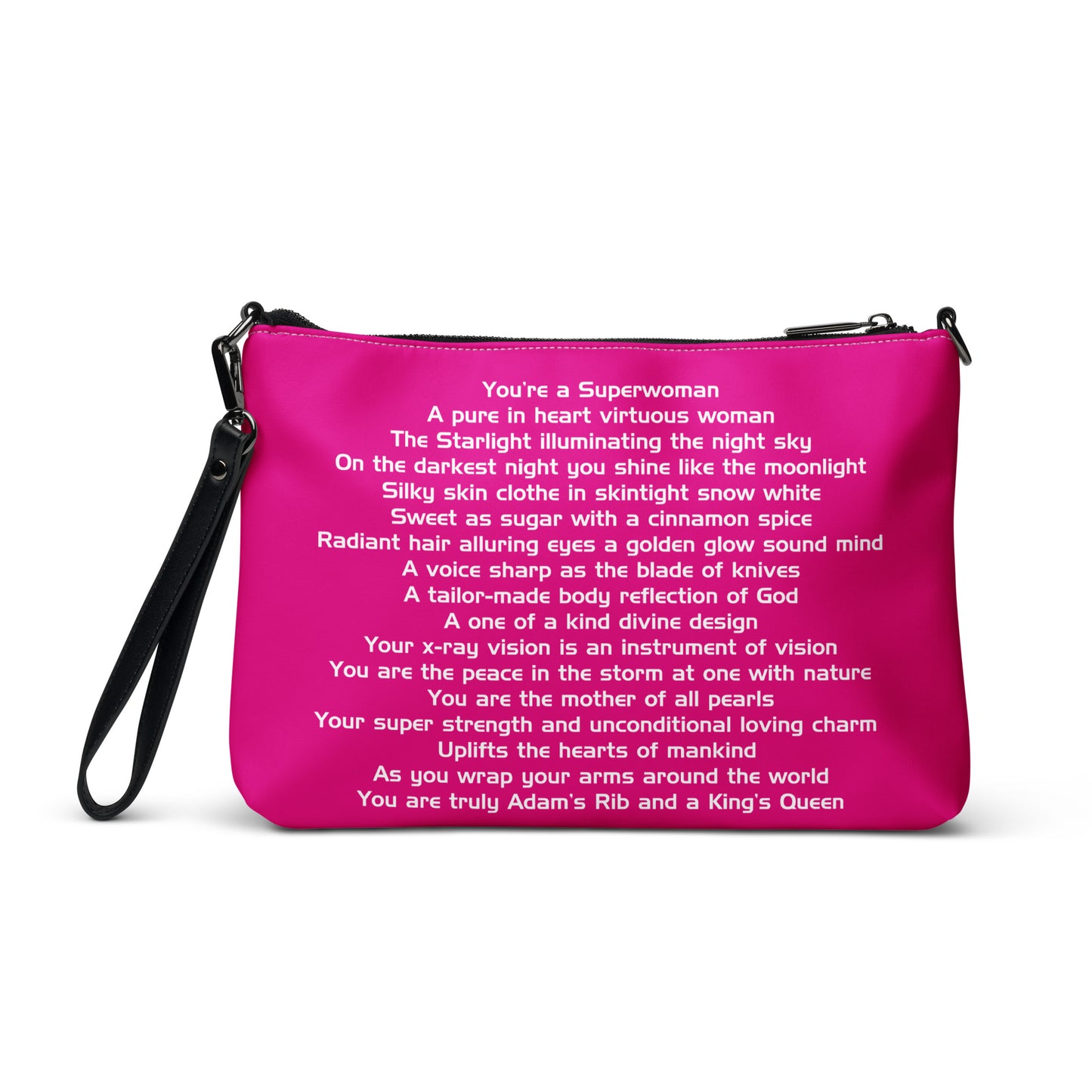 SUPERWOMAN BY XCLUSIF POETIX HOT PINK & WHITE Crossbody bag