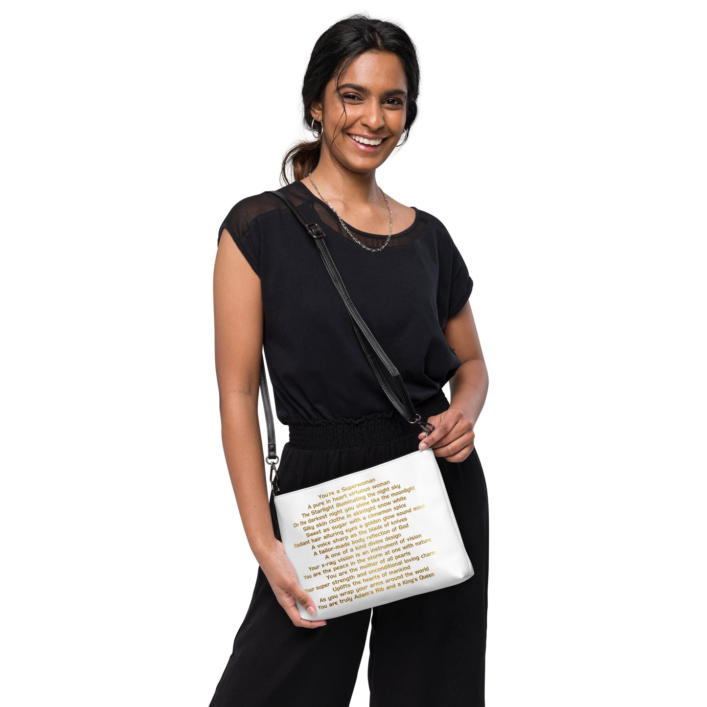 SUPERWOMAN BY XCLUSIF POETIX WHITE & GOLD Crossbody bag