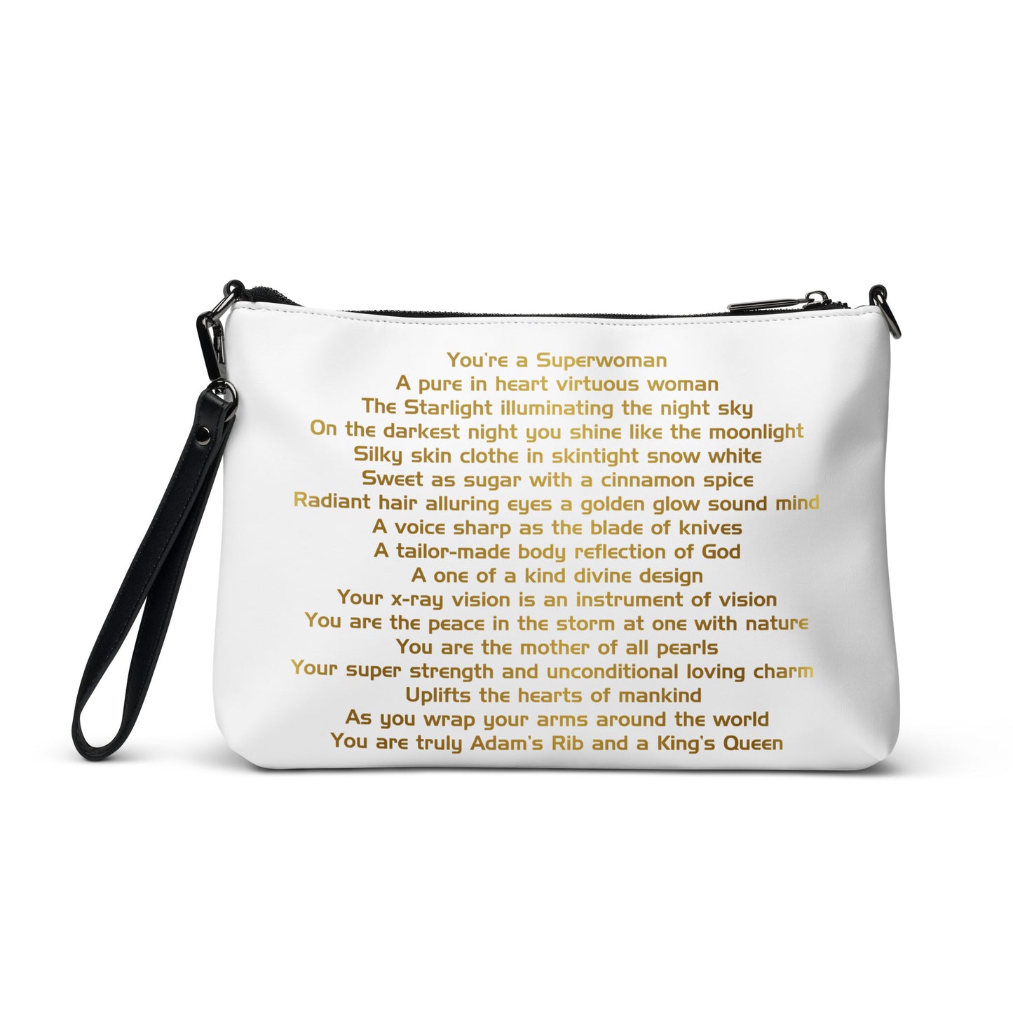 SUPERWOMAN BY XCLUSIF POETIX WHITE & GOLD Crossbody bag