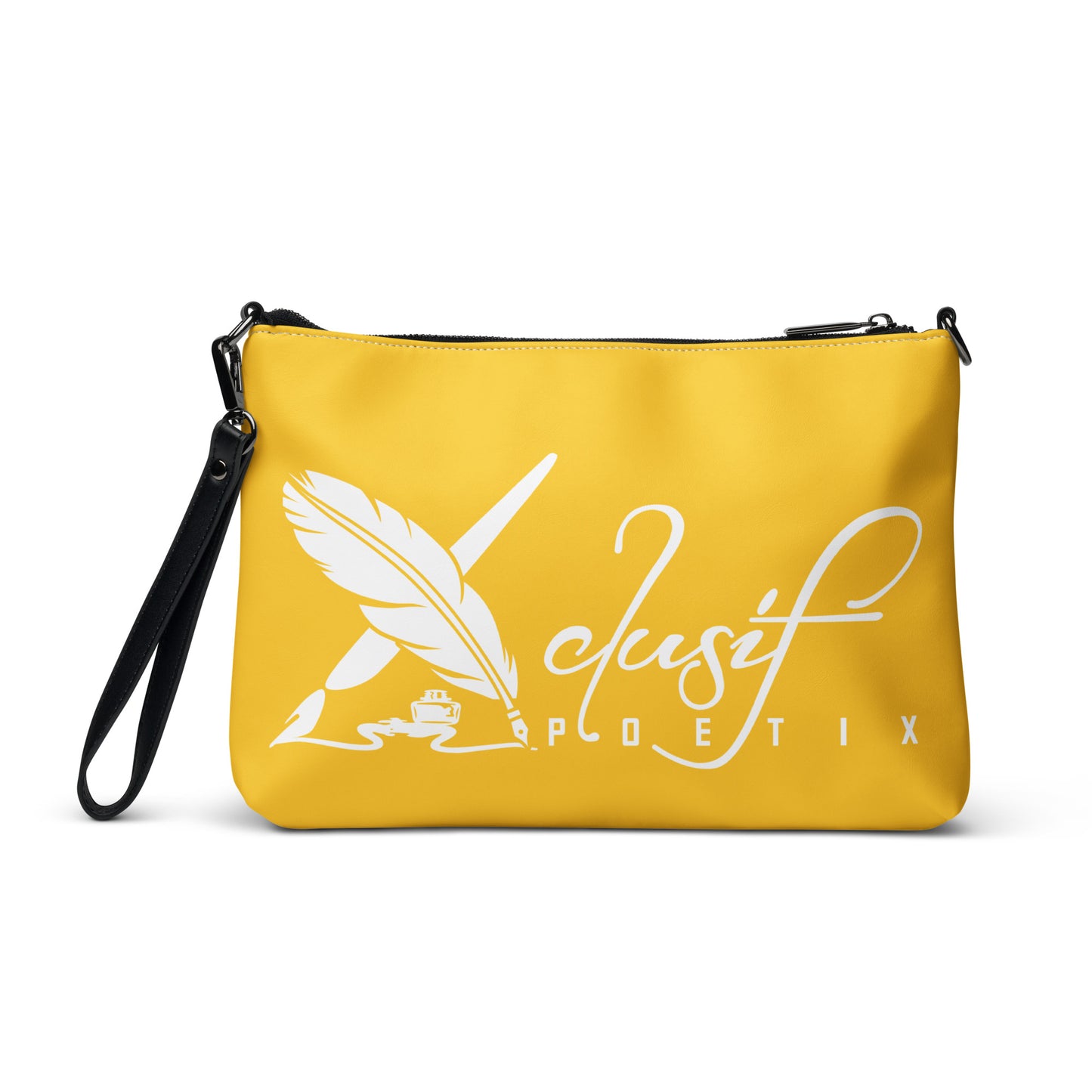 "LIVE FOR WHAT YOU LOVE" BY XCLUSIF POETIX YELLOW Crossbody bag