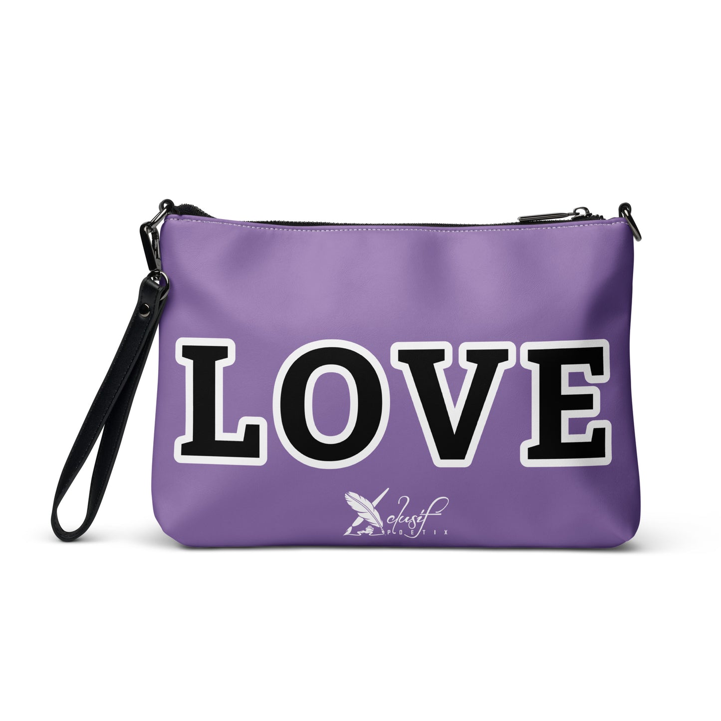 LOVE BY XCLUSIF POETIX PURPLE & BLACK Crossbody bag