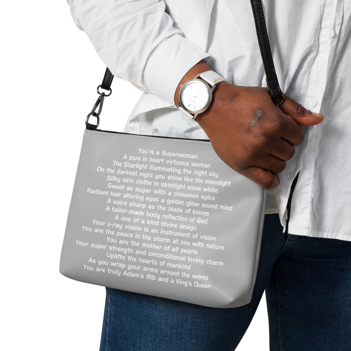 SUPERWOMAN BY XCLUSIF POETIX SILVER Crossbody bag