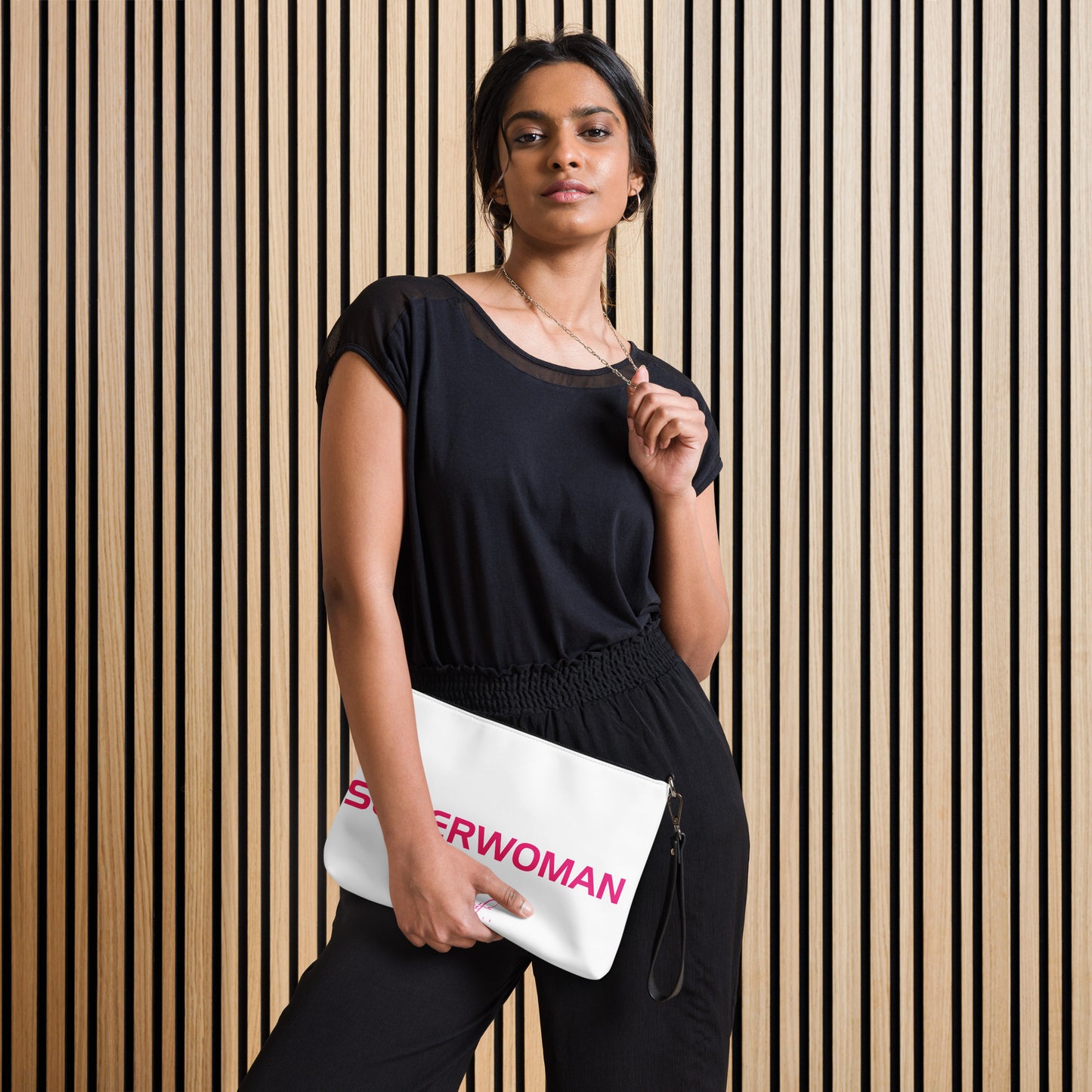 SUPERWOMAN BY XCLUSIF POETIX WHITE & PINK Crossbody bag