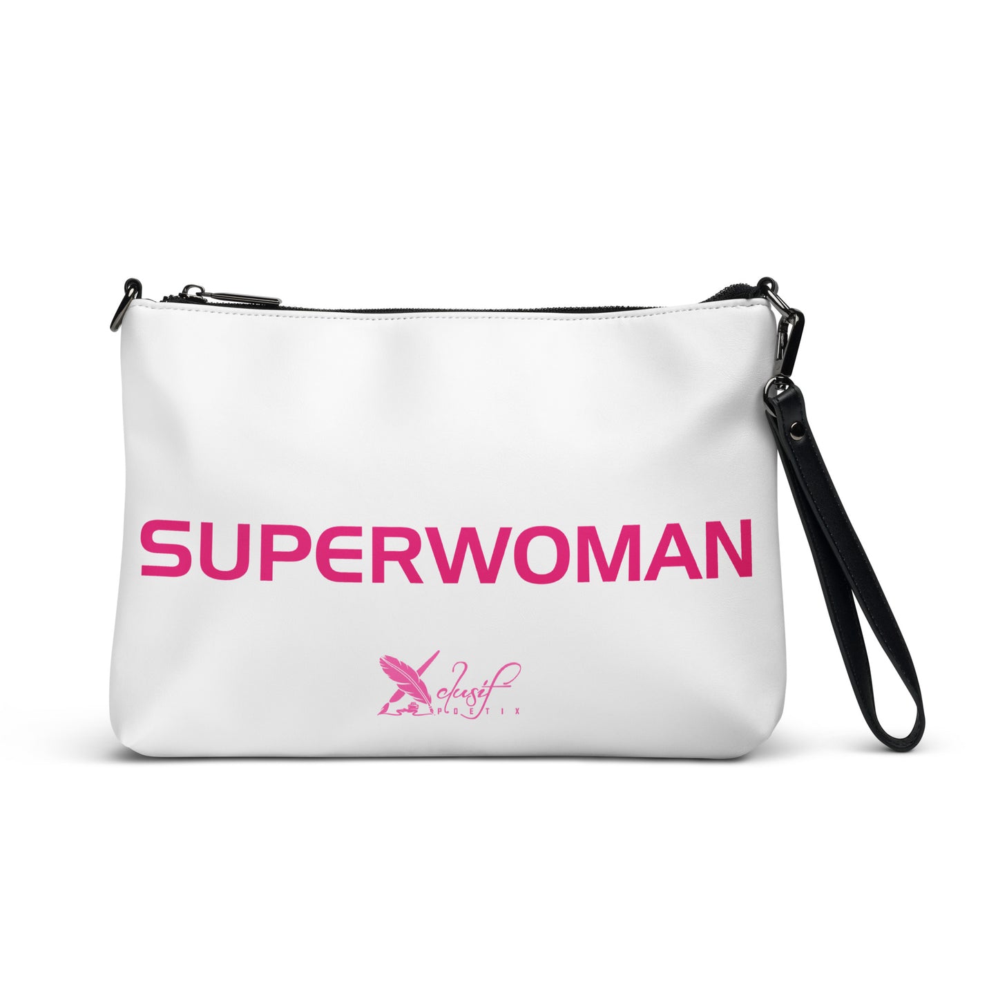 SUPERWOMAN BY XCLUSIF POETIX WHITE & PINK Crossbody bag