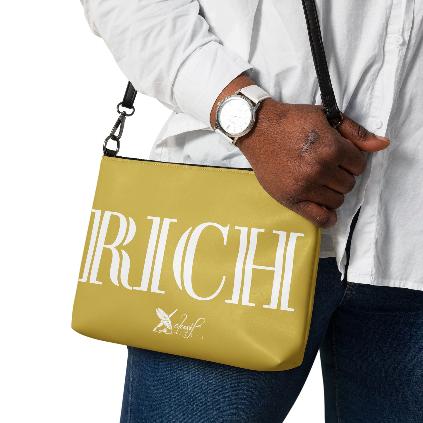 RICH BY XCLUSIF POETIX GOLD & WHITE Crossbody bag