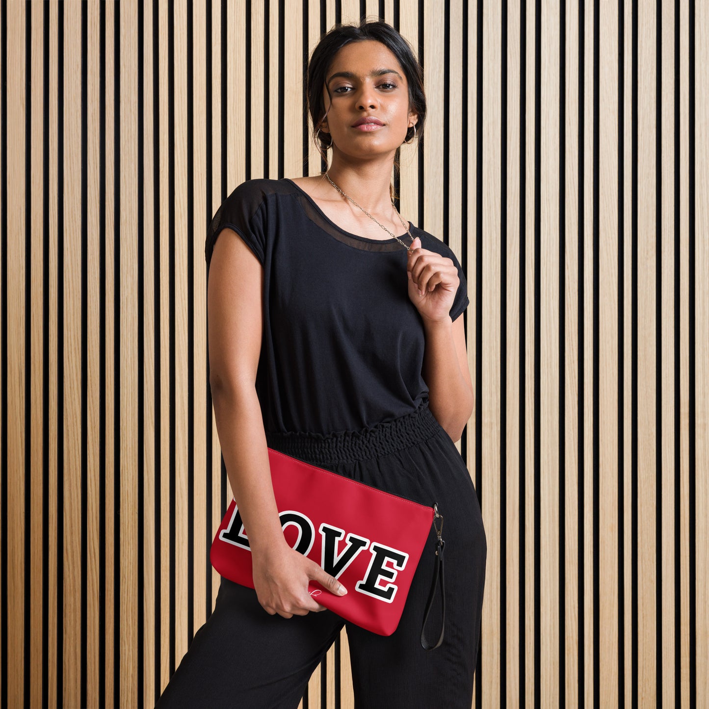 LOVE BY XCLUSIF POETIX RED & BLACK Crossbody bag