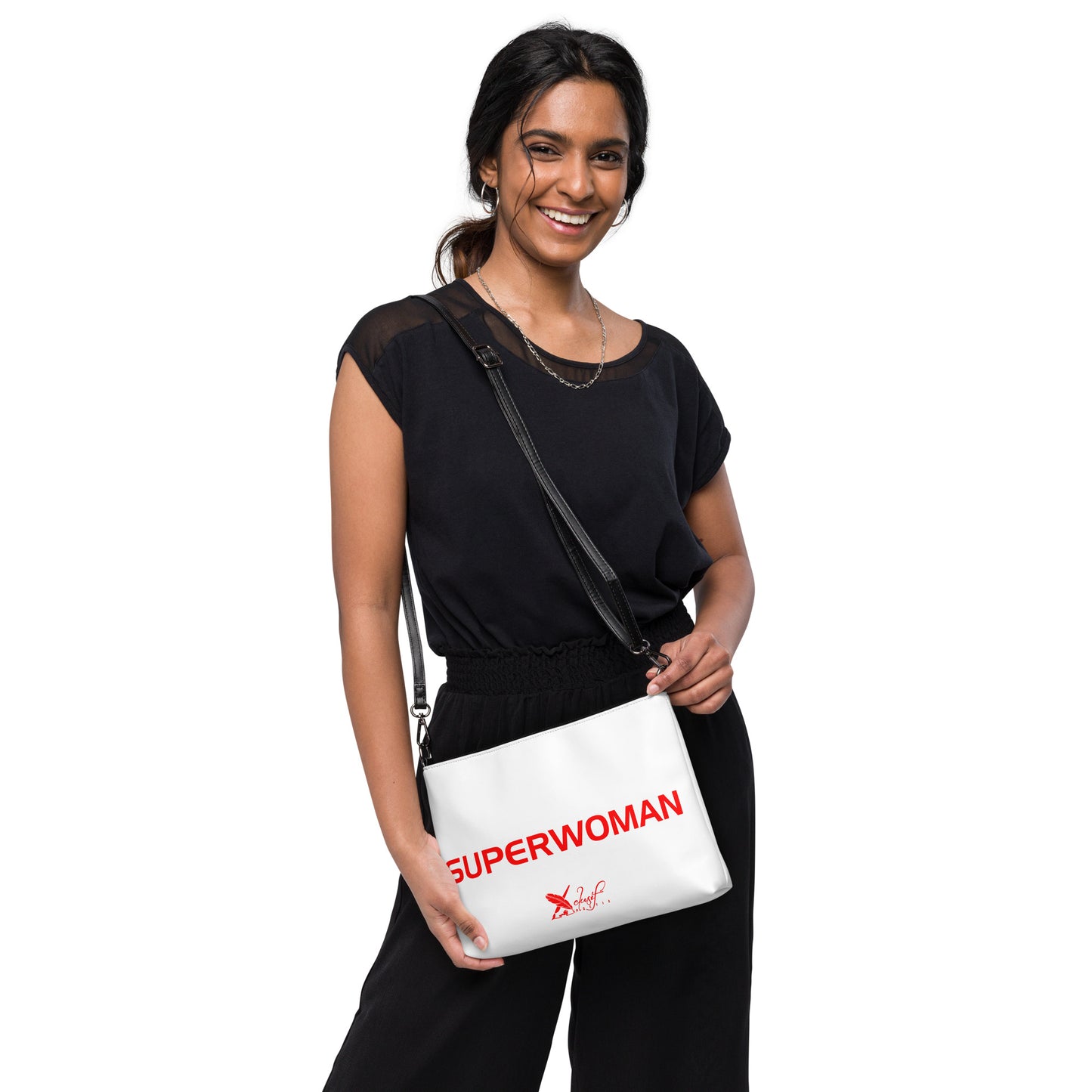 SUPERWOMAN BY XCLUSIF POETIX WHITE & RED Crossbody bag