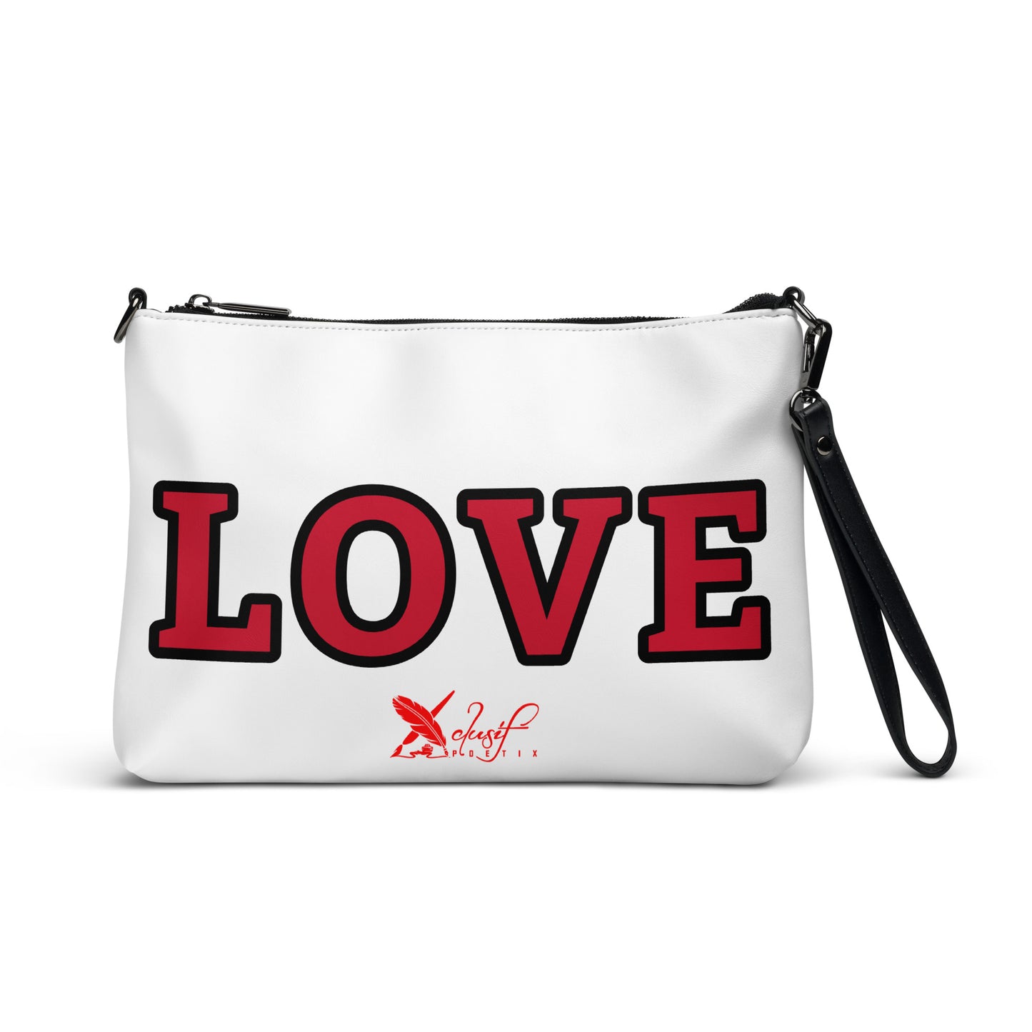 LOVE BY XCLUSIF POETIX WHITE & RED Crossbody bag