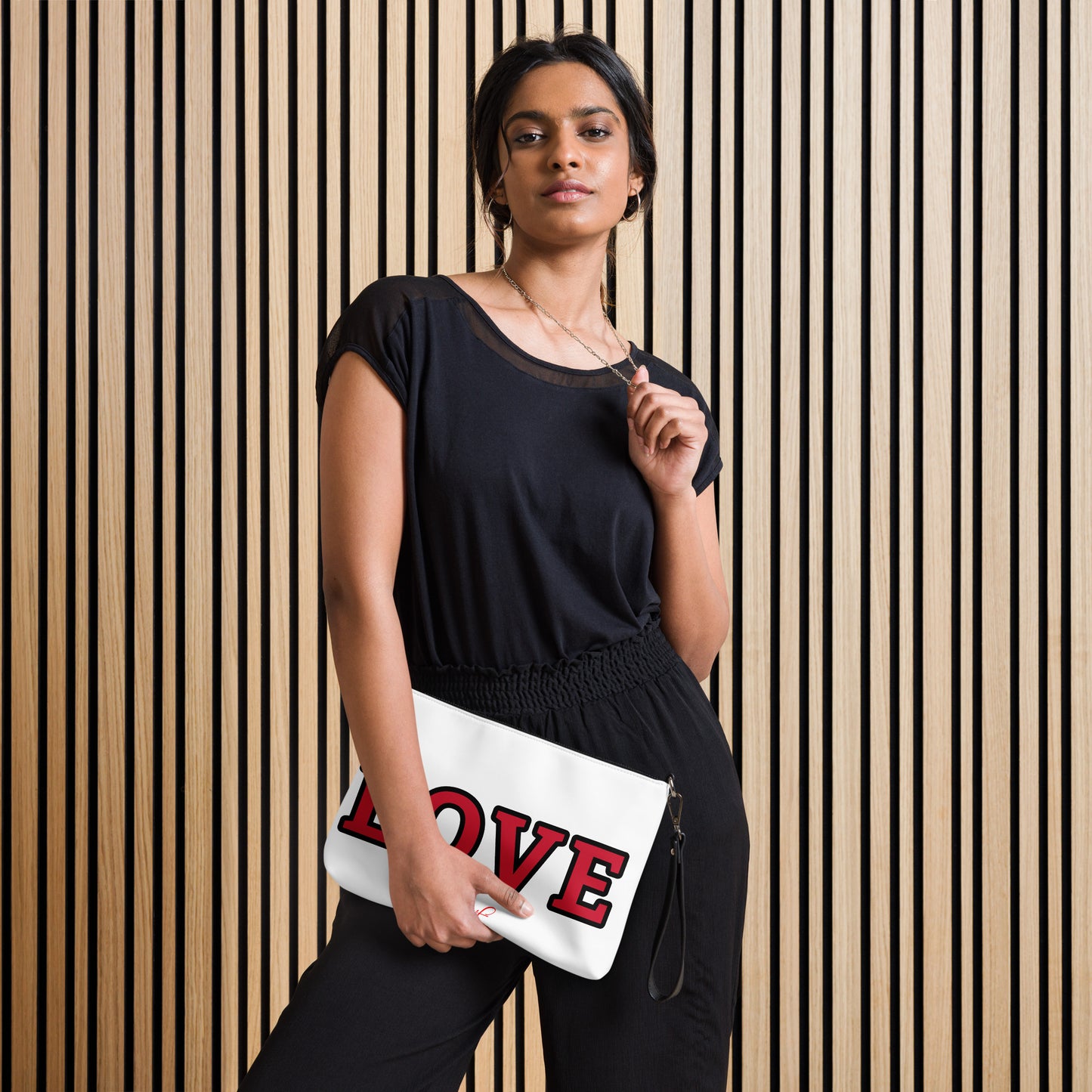 LOVE BY XCLUSIF POETIX WHITE & RED Crossbody bag