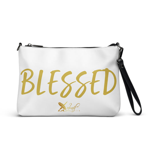 BLESSED BY XCLUSIF POETIX WHITE & GOLD Crossbody bag