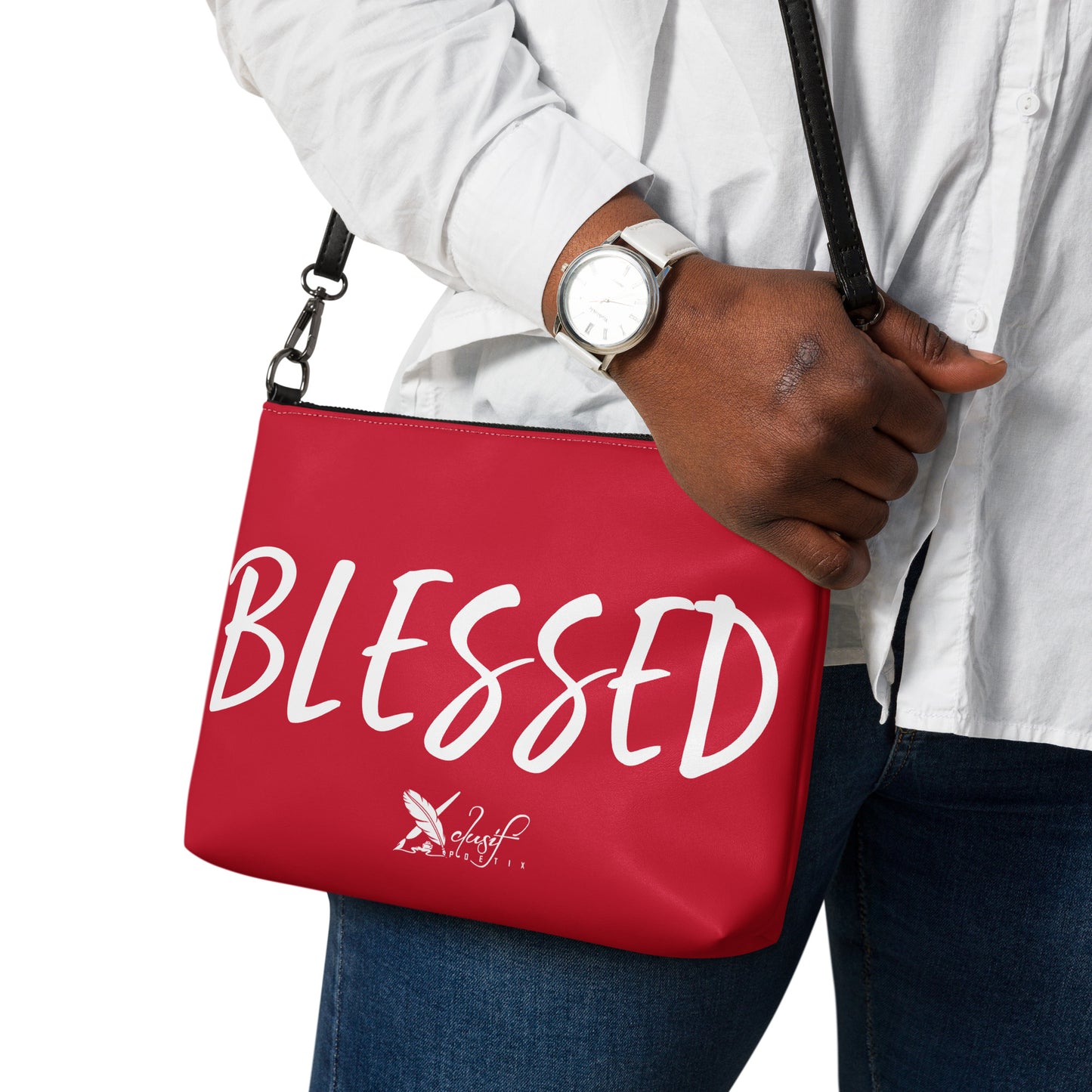 BLESSED BY XCLUSIF POETIX RED & WHITE Crossbody bag