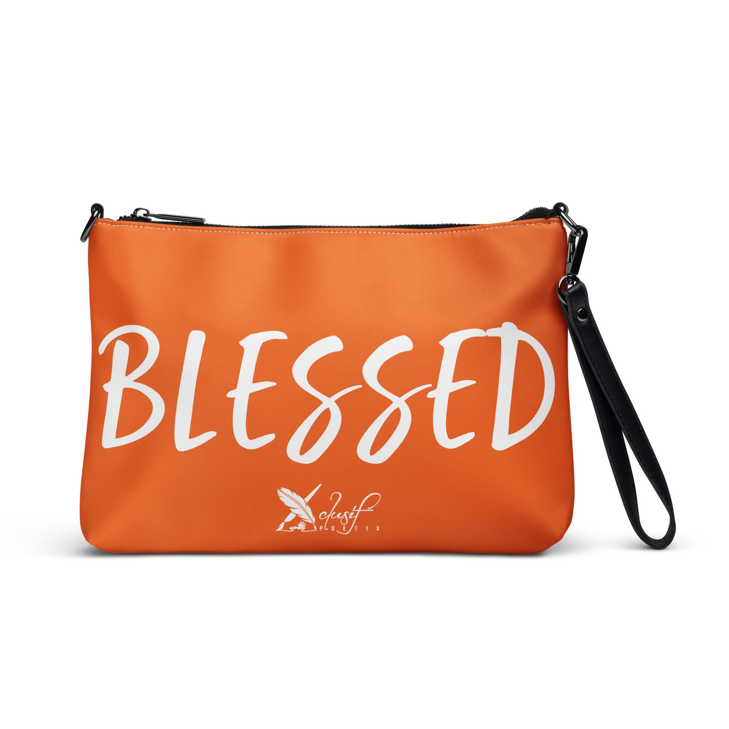 BLESSED BY XCLUSIF POETIX ORANGE & WHITE Crossbody bag