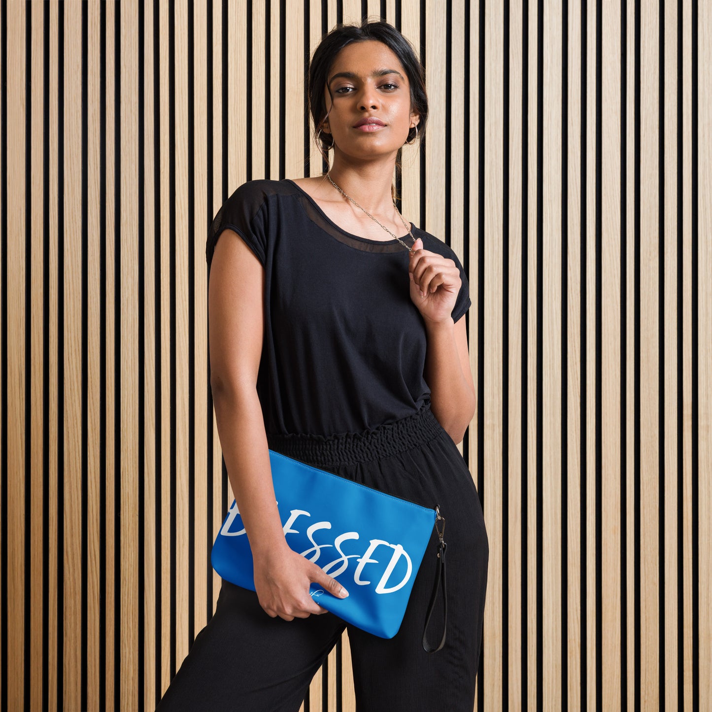 BLESSED BY XCLUSIF POETIX BLUE & WHITE Crossbody bag