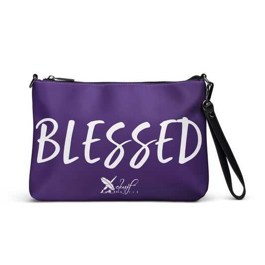 BLESSED BY XCLUSIF POETIX PURPLE & WHITE Crossbody bag