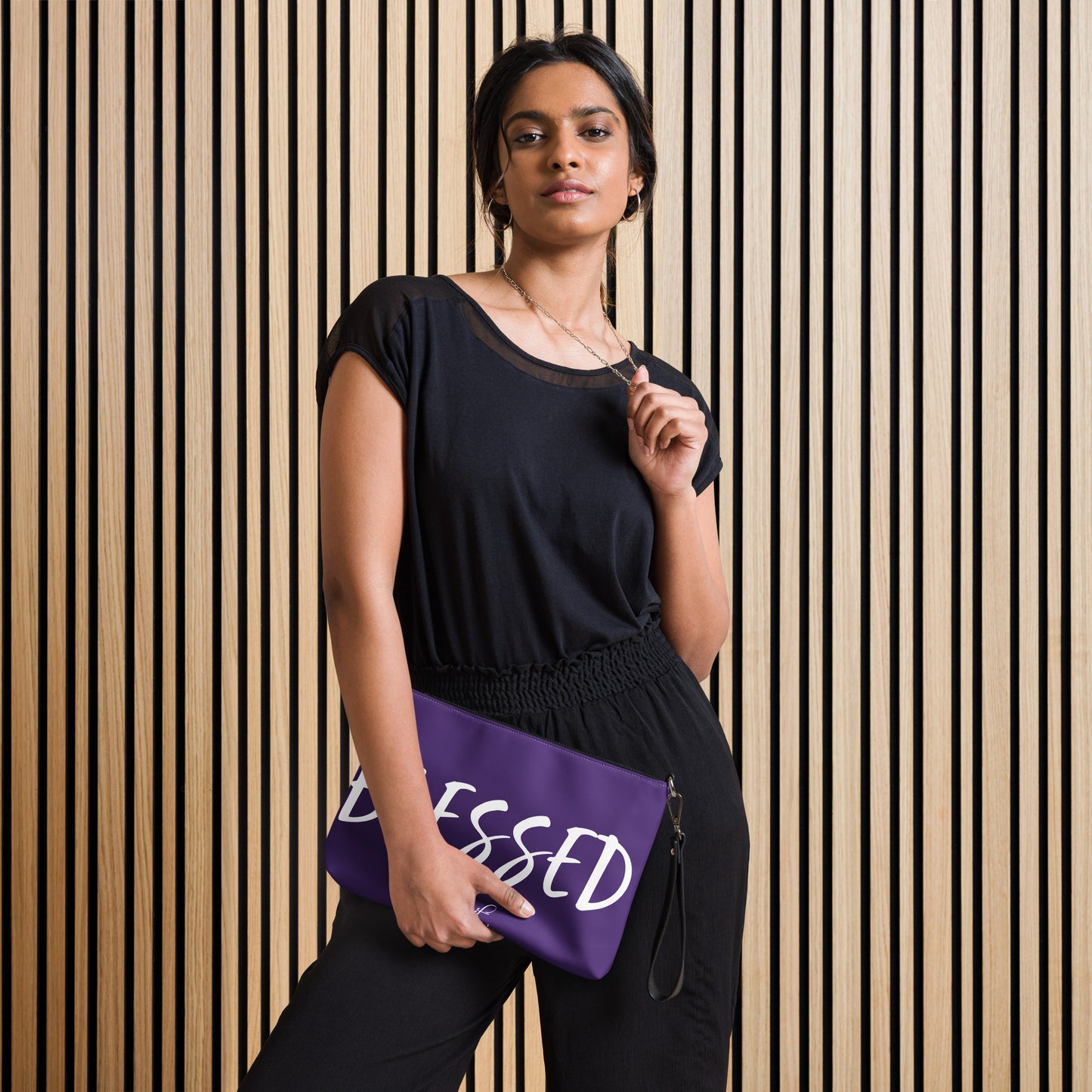 BLESSED BY XCLUSIF POETIX PURPLE & WHITE Crossbody bag