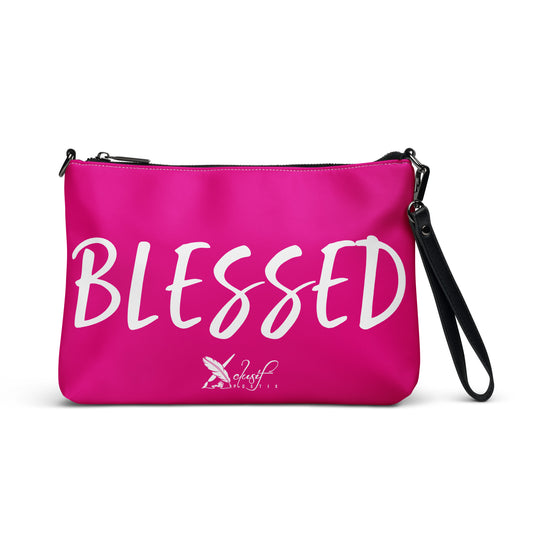 BLESSED BY XCLUSIF POETIX HOT PINK & WHITE Crossbody bag