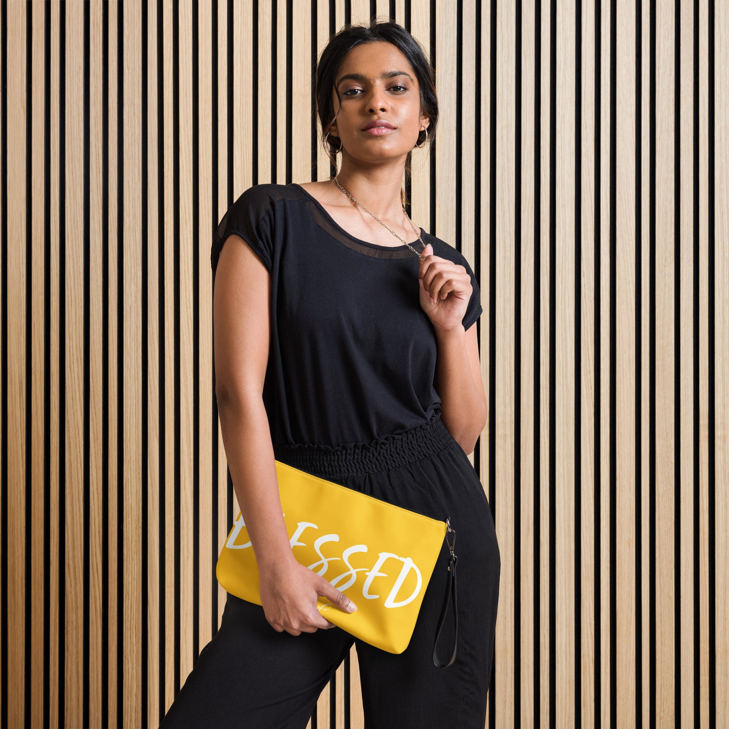 BLESSED BY XCLUSIF POETIX YELLOW & WHITE Crossbody bag