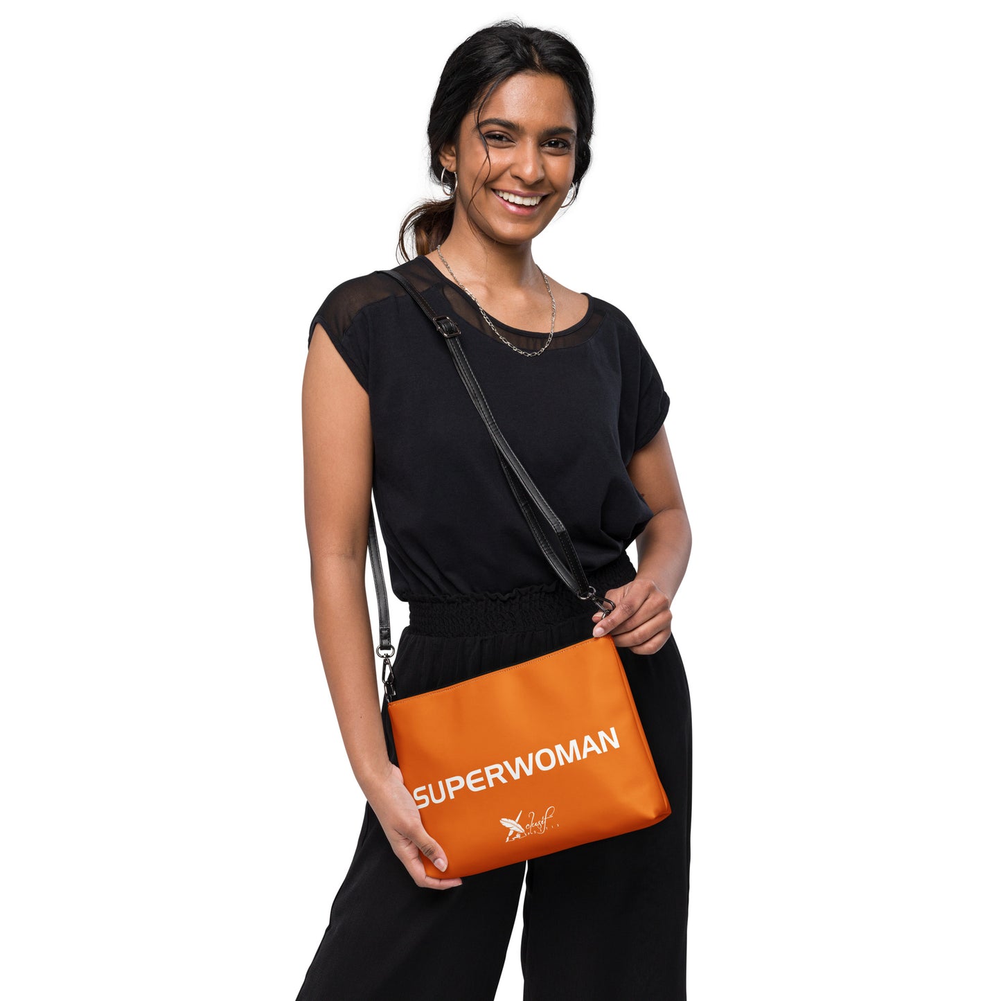 SUPERWOMAN BY XCLUSIF POETIX ORANGE & WHITE Crossbody bag